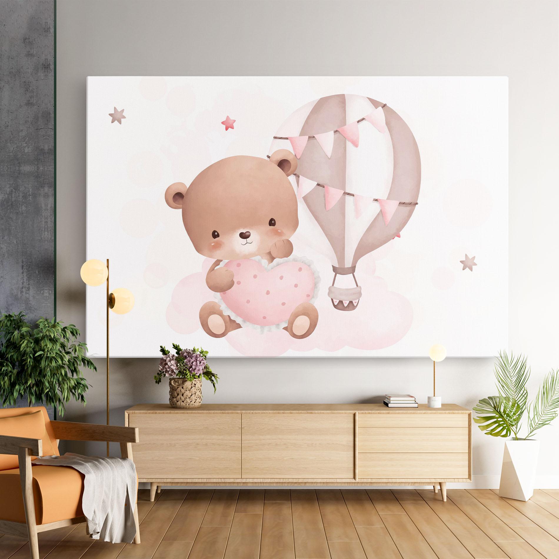 Vászonkép Pink Heart Bear mockup 9
