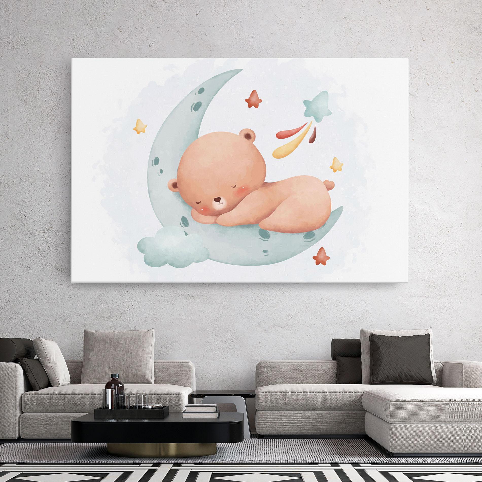 Vászonkép Blue Moon Bear mockup 2