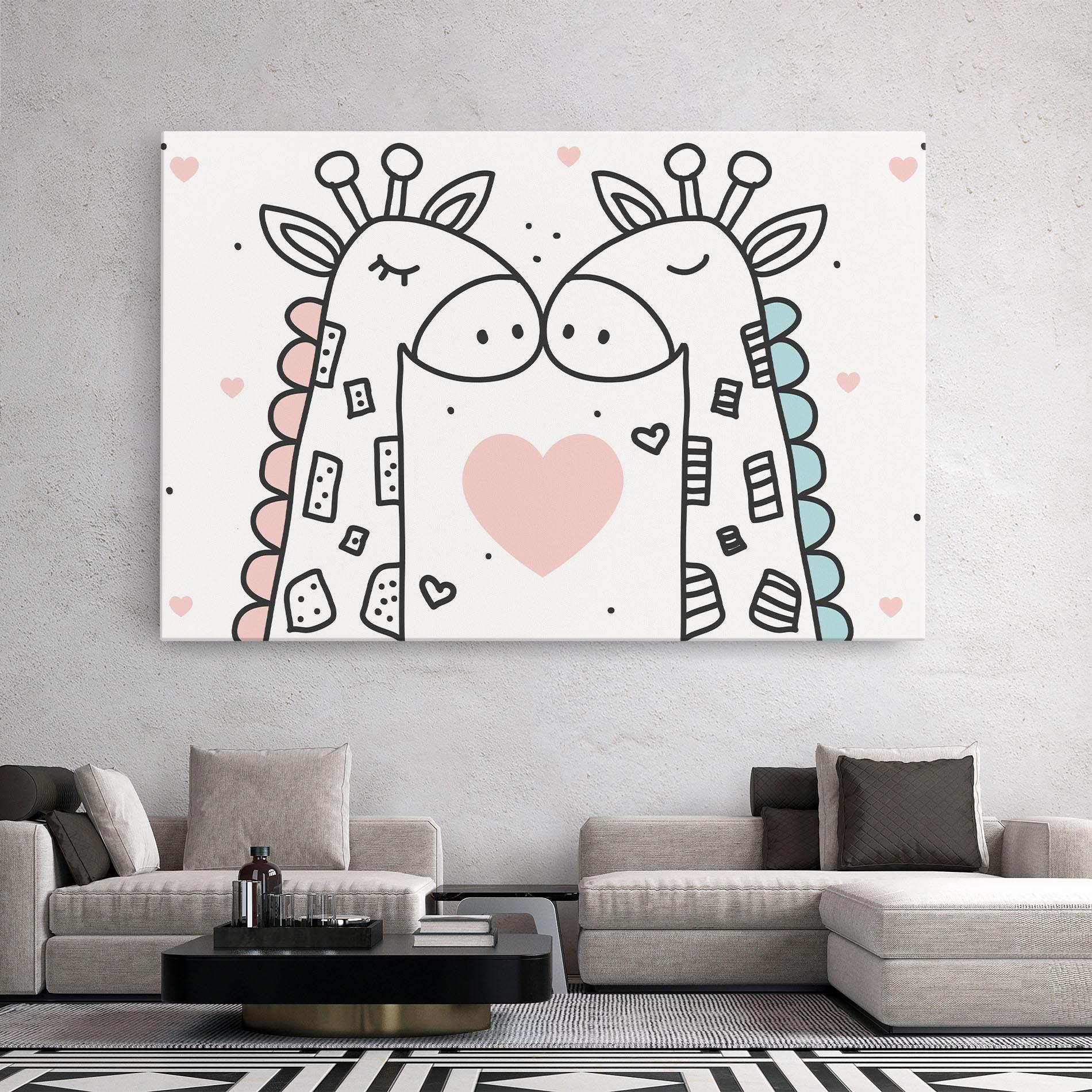 Vászonkép Giraffe Couple mockup 2