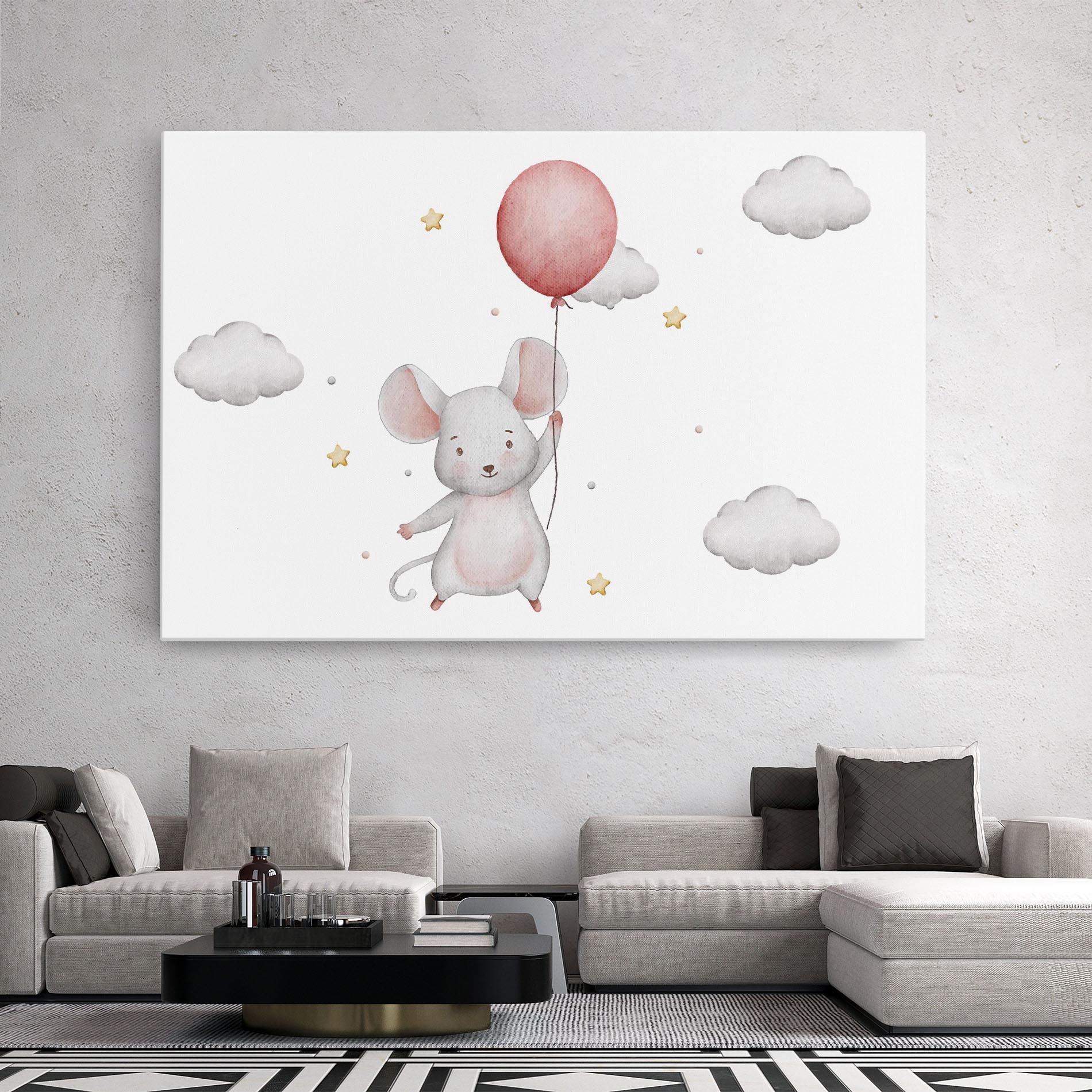 Vászonkép Mouse Balloon mockup 2