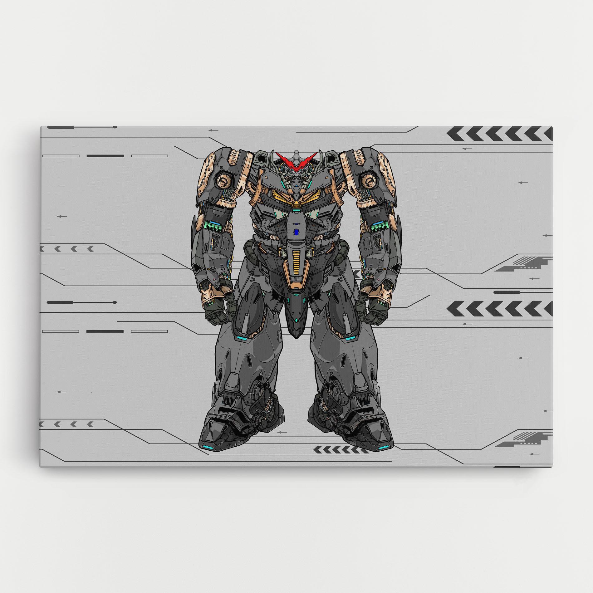 Vászonkép Big Grey Robot mockup 0