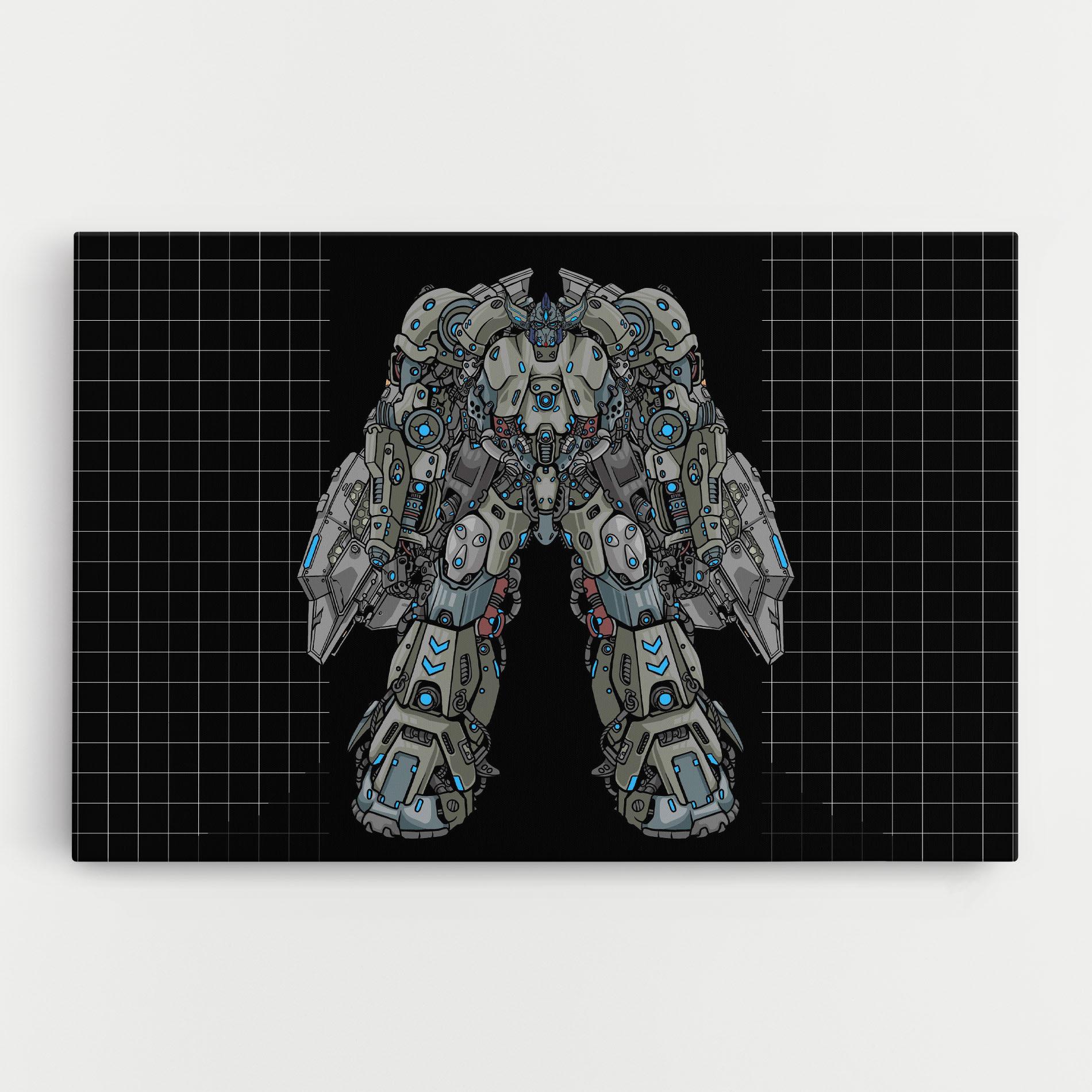 Vászonkép Grey Blue Robot mockup 0