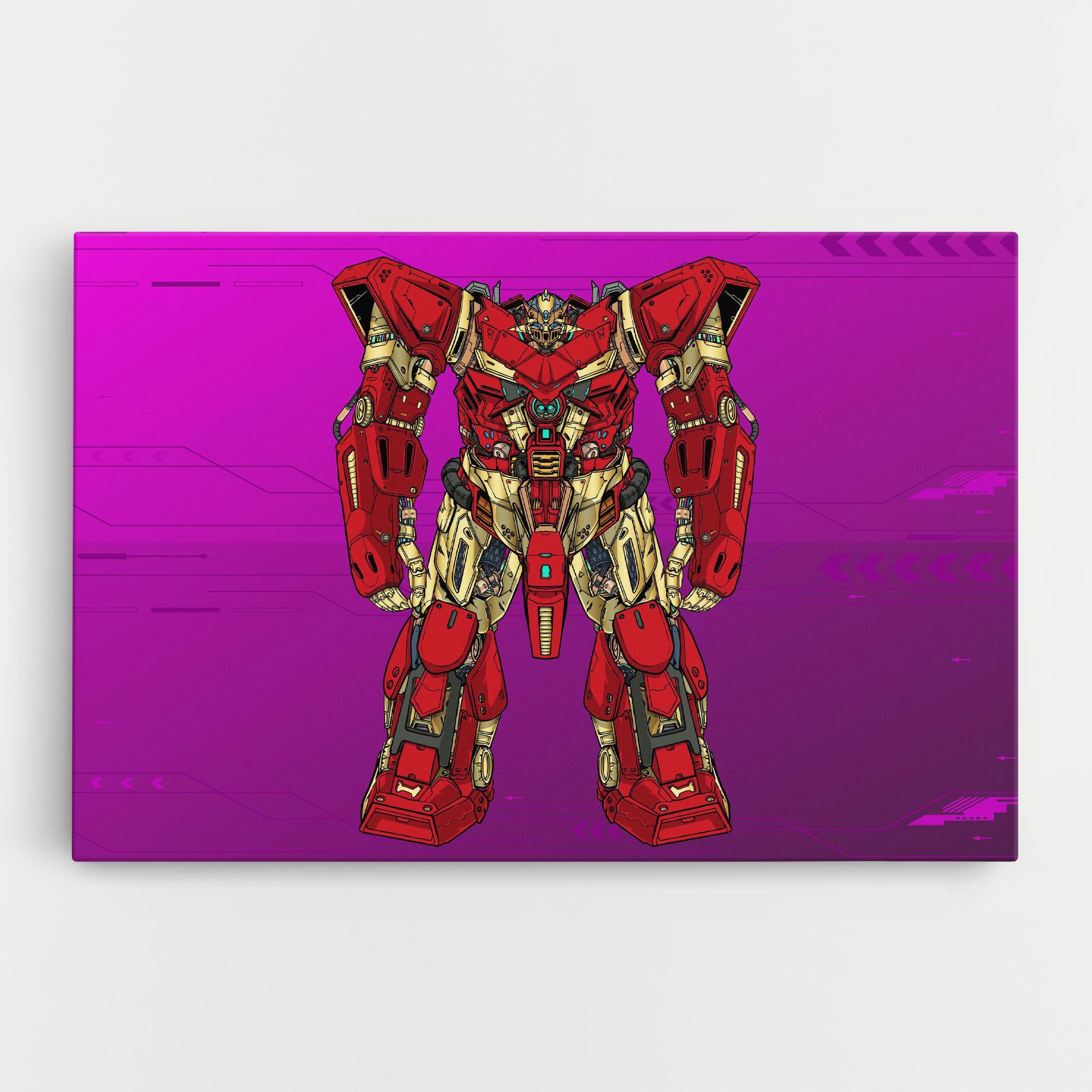Vászonkép Red Cream Robot mockup 0
