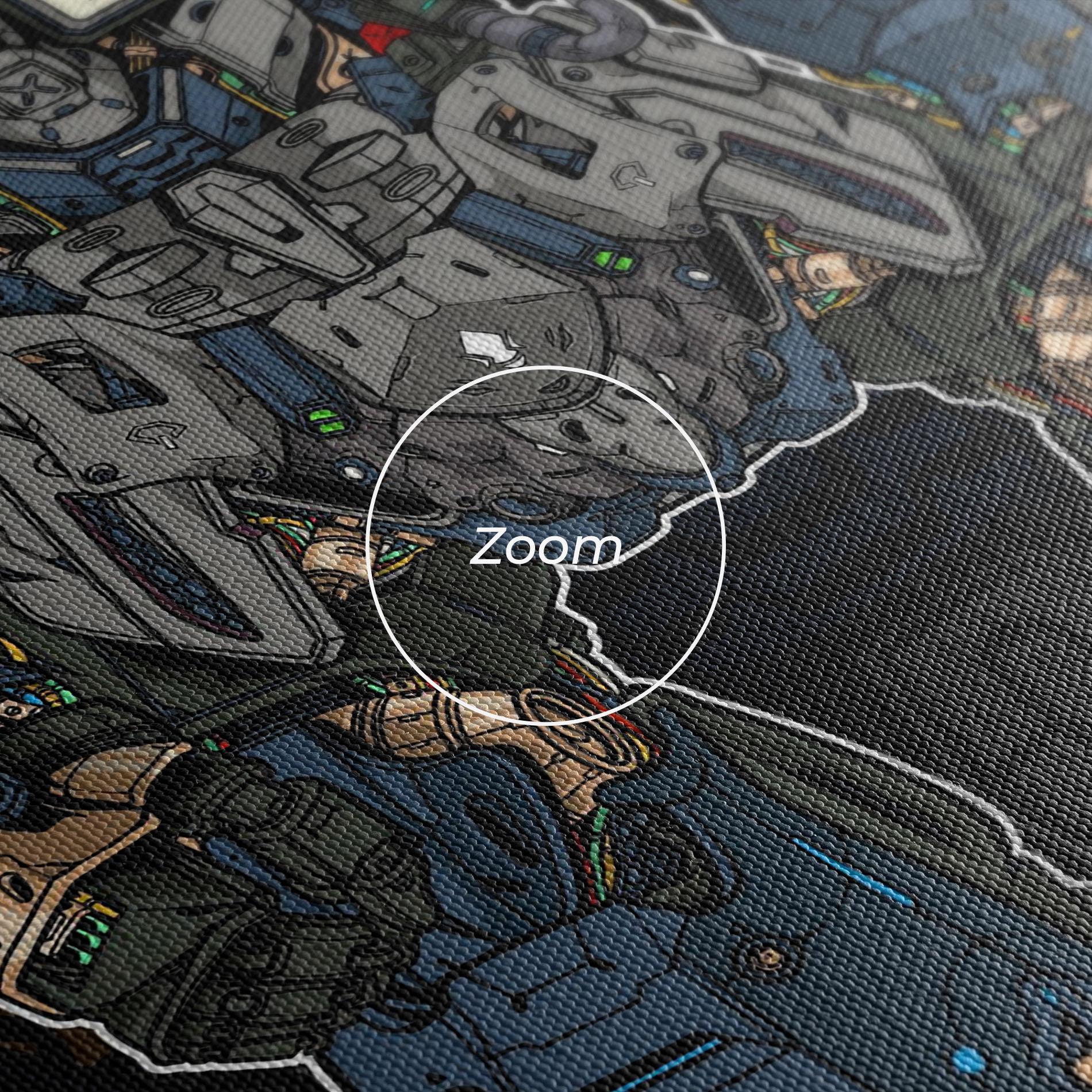 Vászonkép Blue Green Robot mockup 3