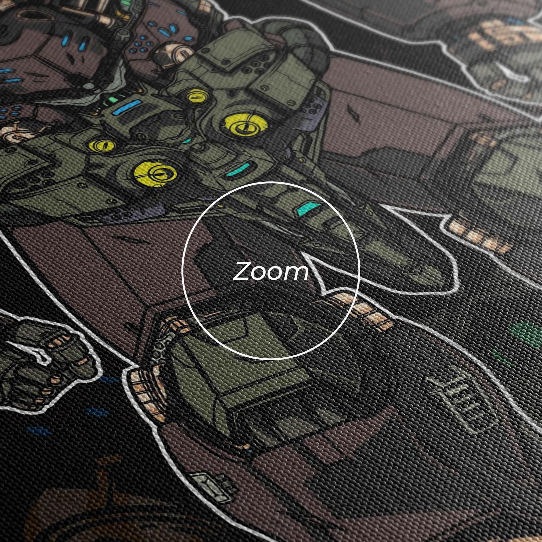 Vászonkép Brown Grey Robot mockup 3