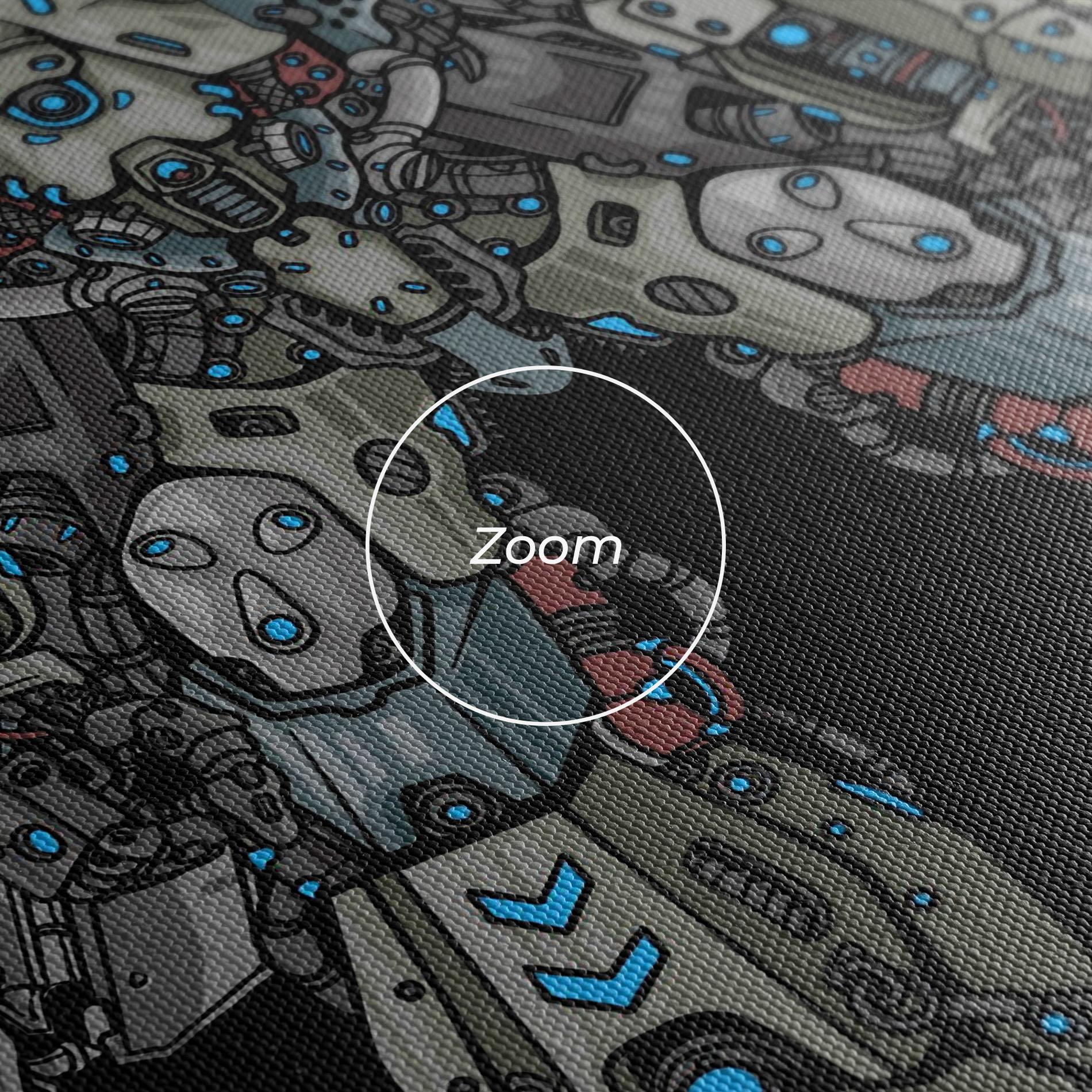 Vászonkép Grey Blue Robot mockup 3