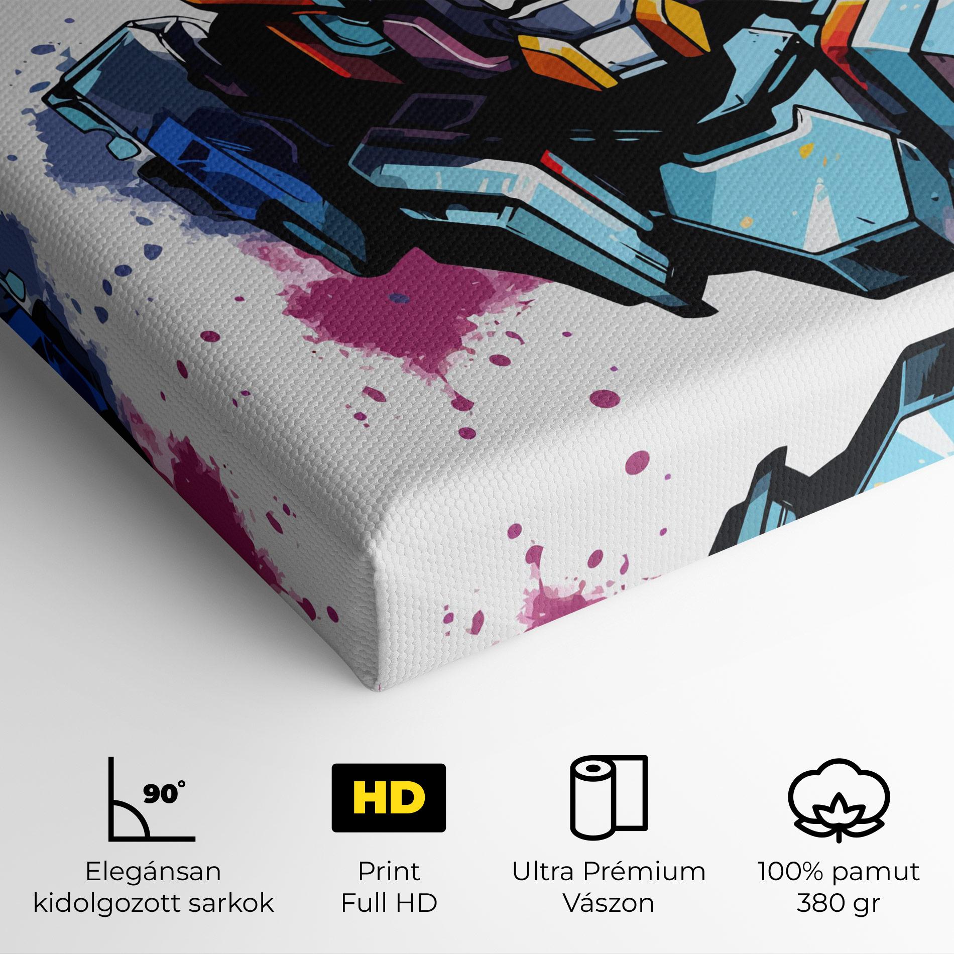 Vászonkép Colorful Robot mockup 4