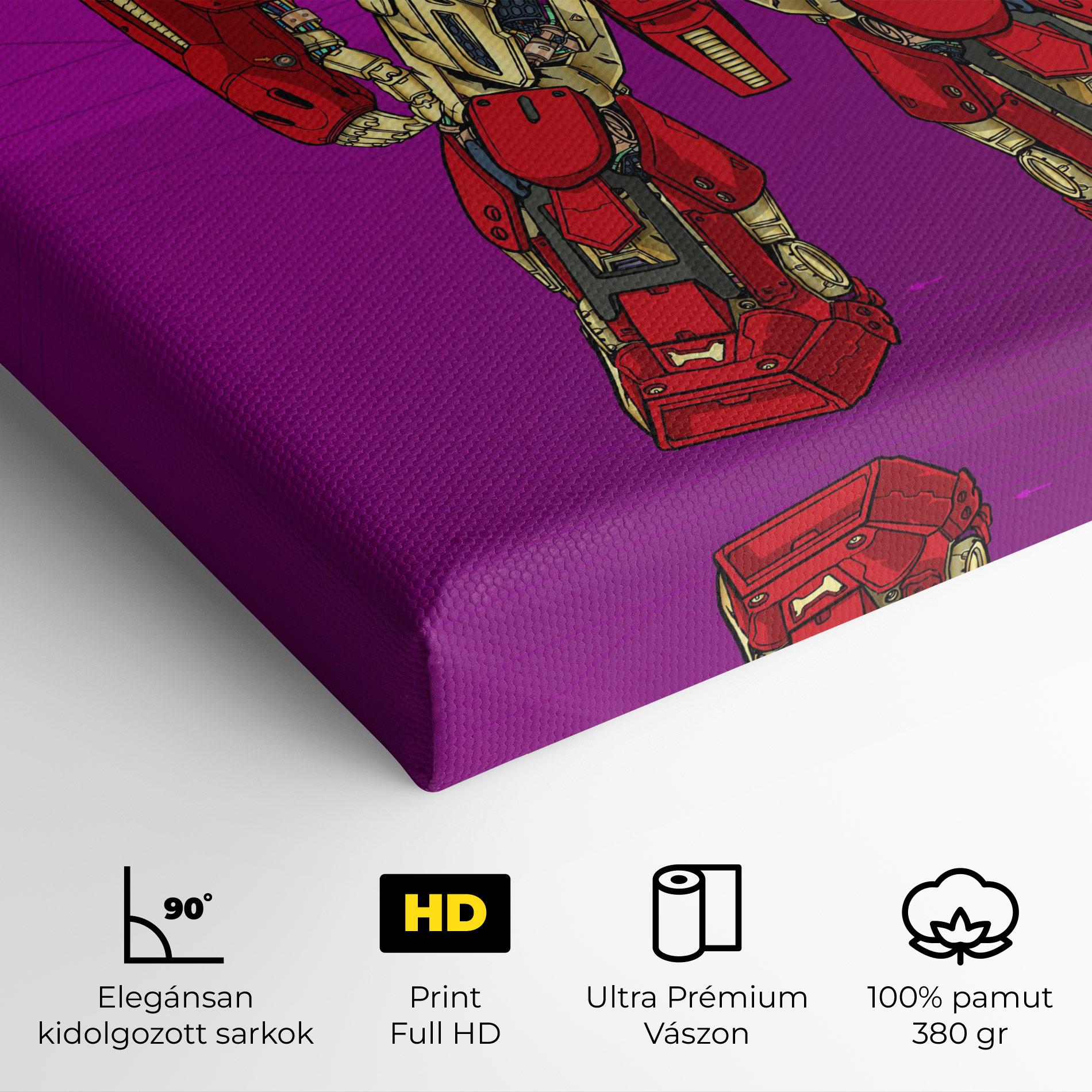 Vászonkép Red Cream Robot mockup 4