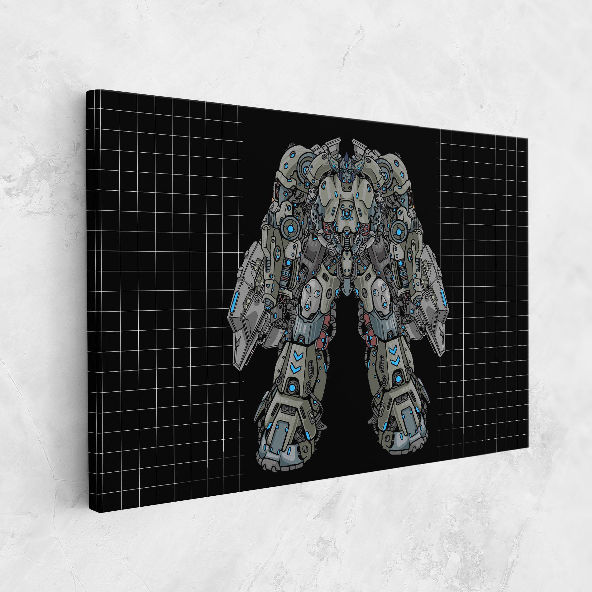 Vászonkép Grey Blue Robot mockup 1