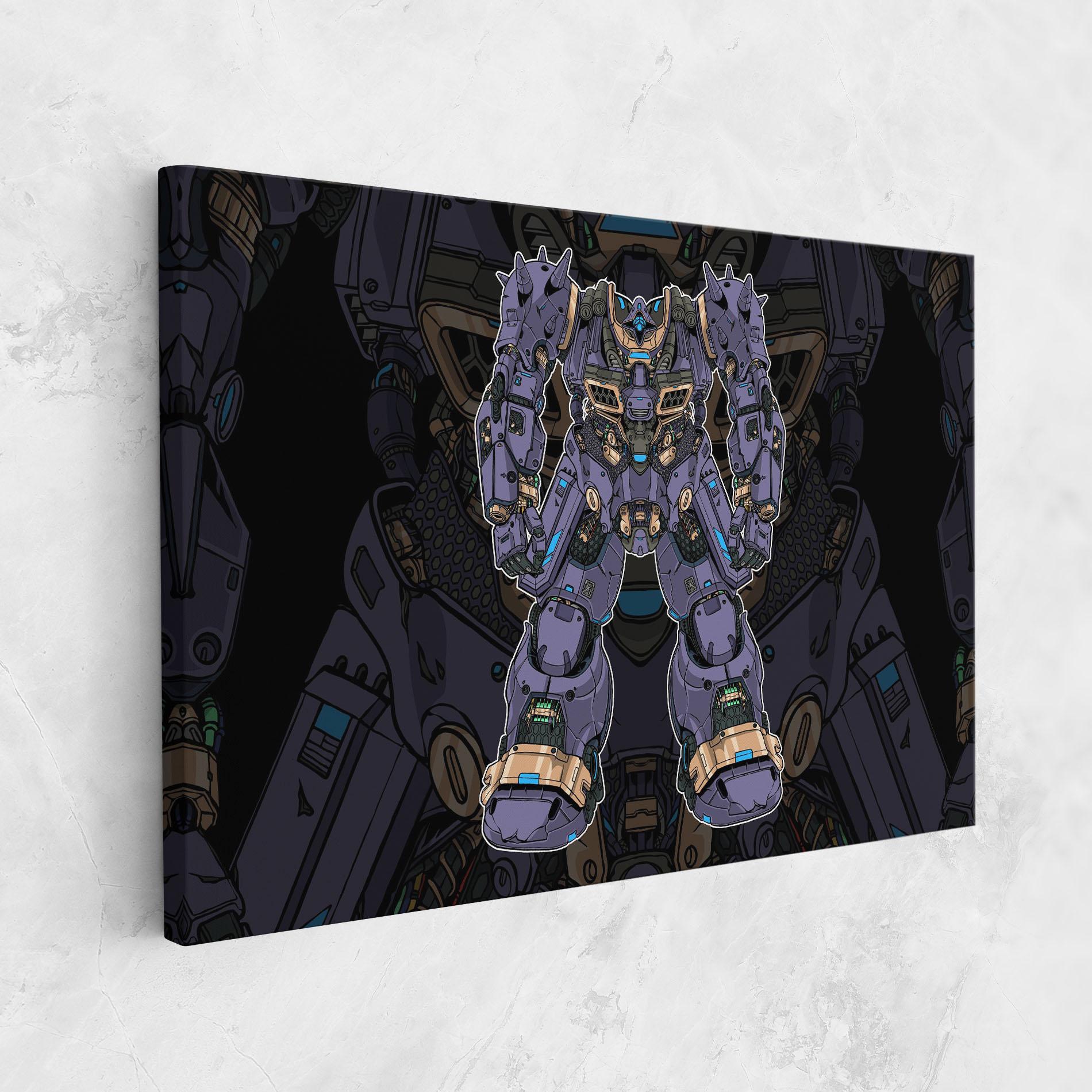 Vászonkép Purple Cream Robot mockup 1