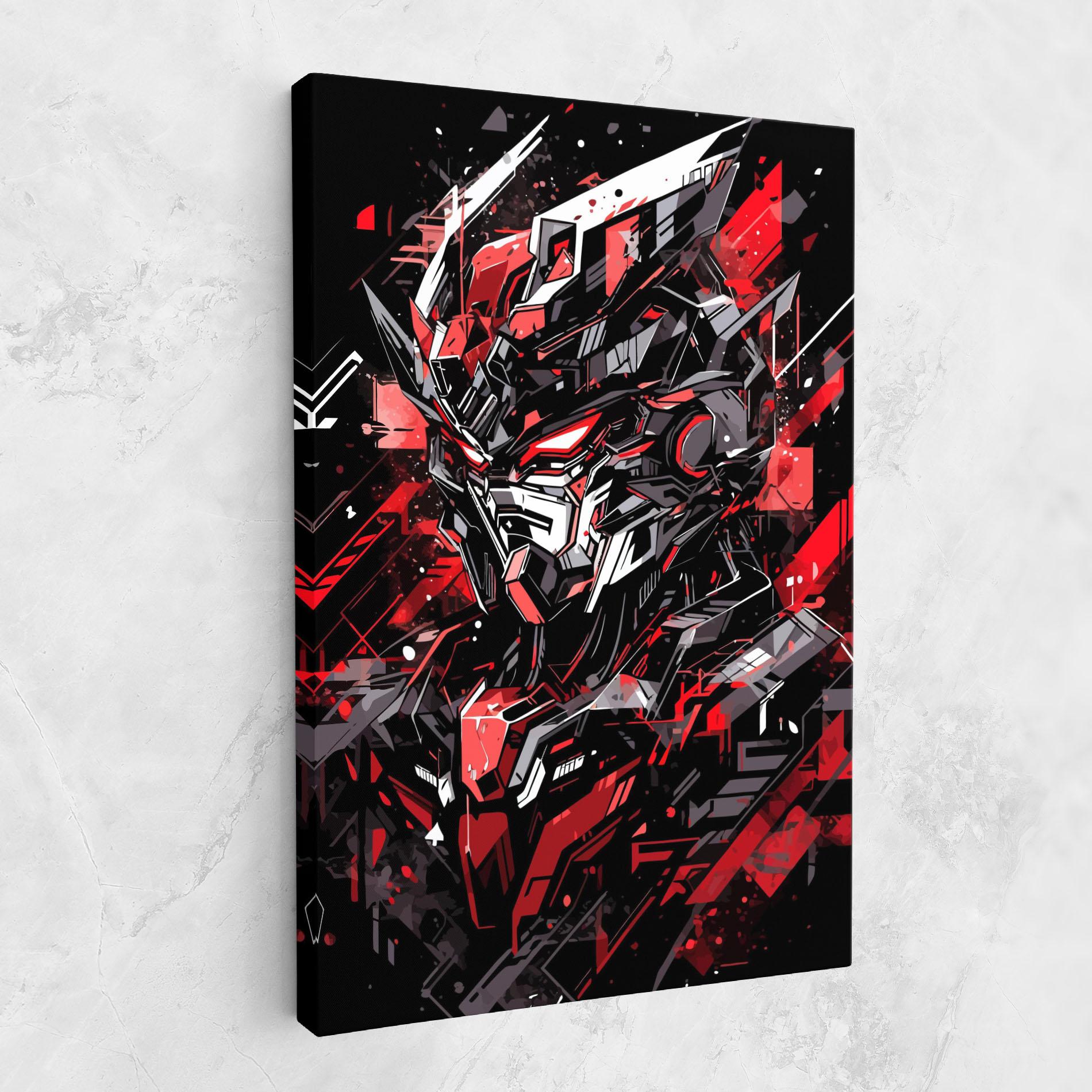 Vászonkép Red Grey Robot mockup 1