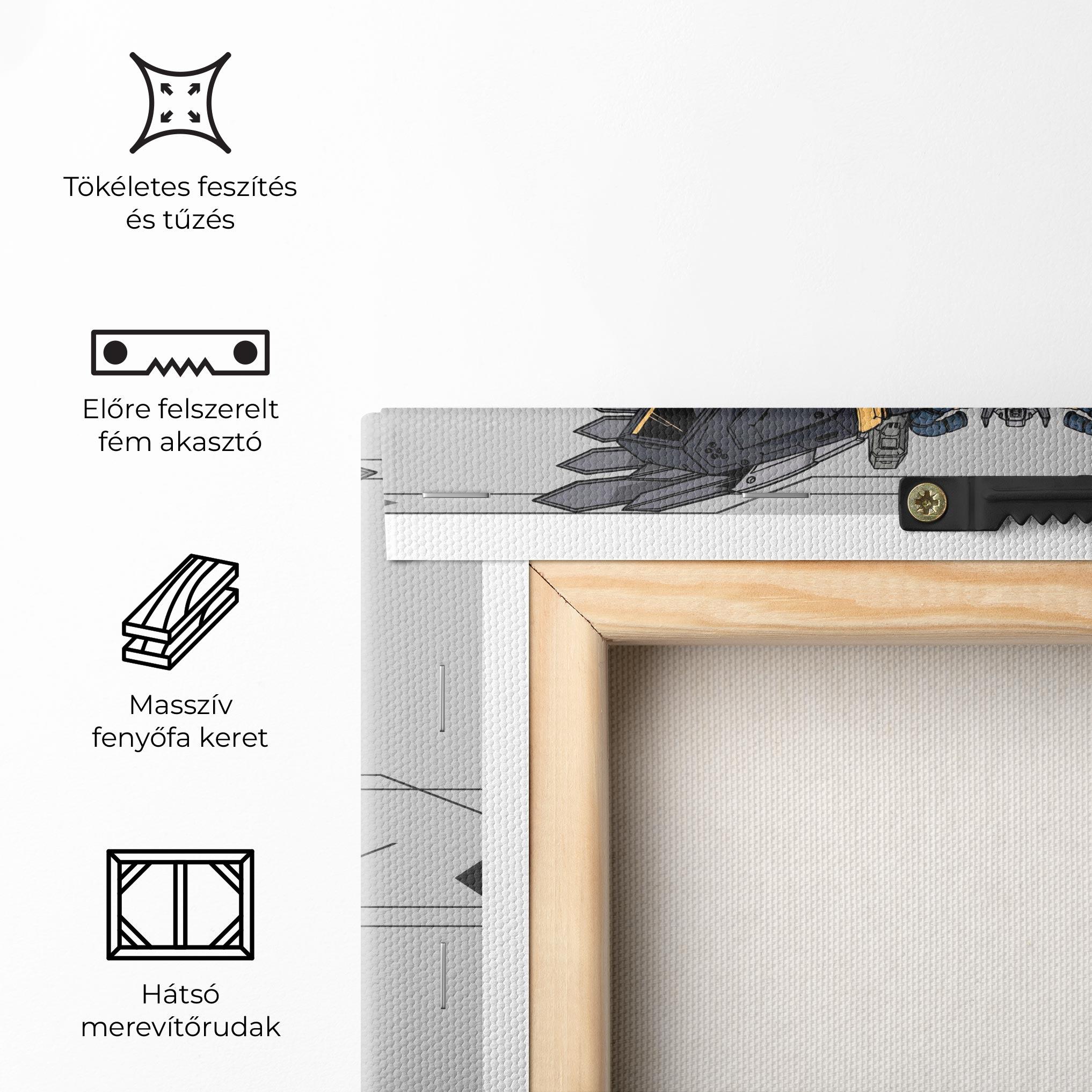 Vászonkép Grey Yelloy Robot mockup 5