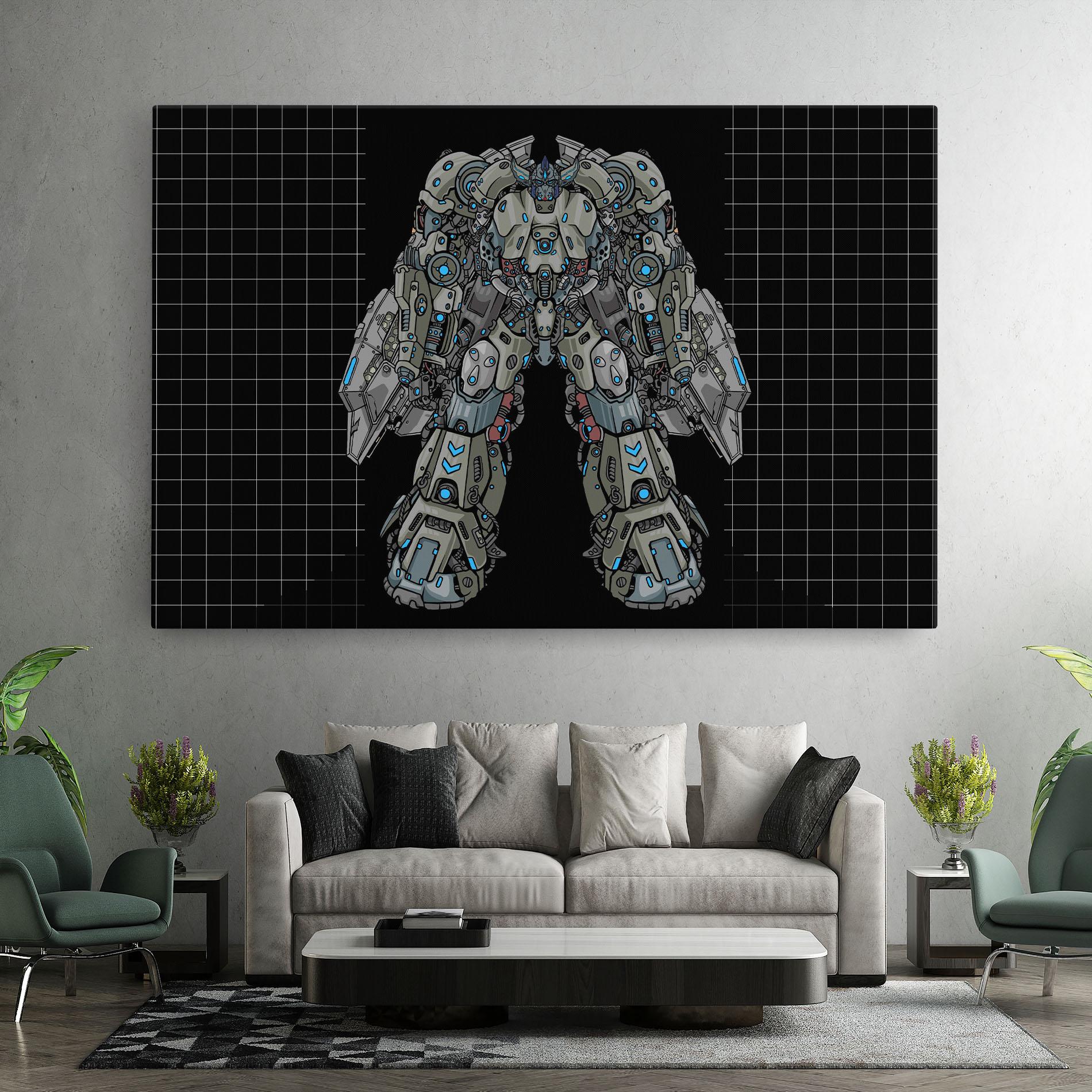 Vászonkép Grey Blue Robot mockup 7