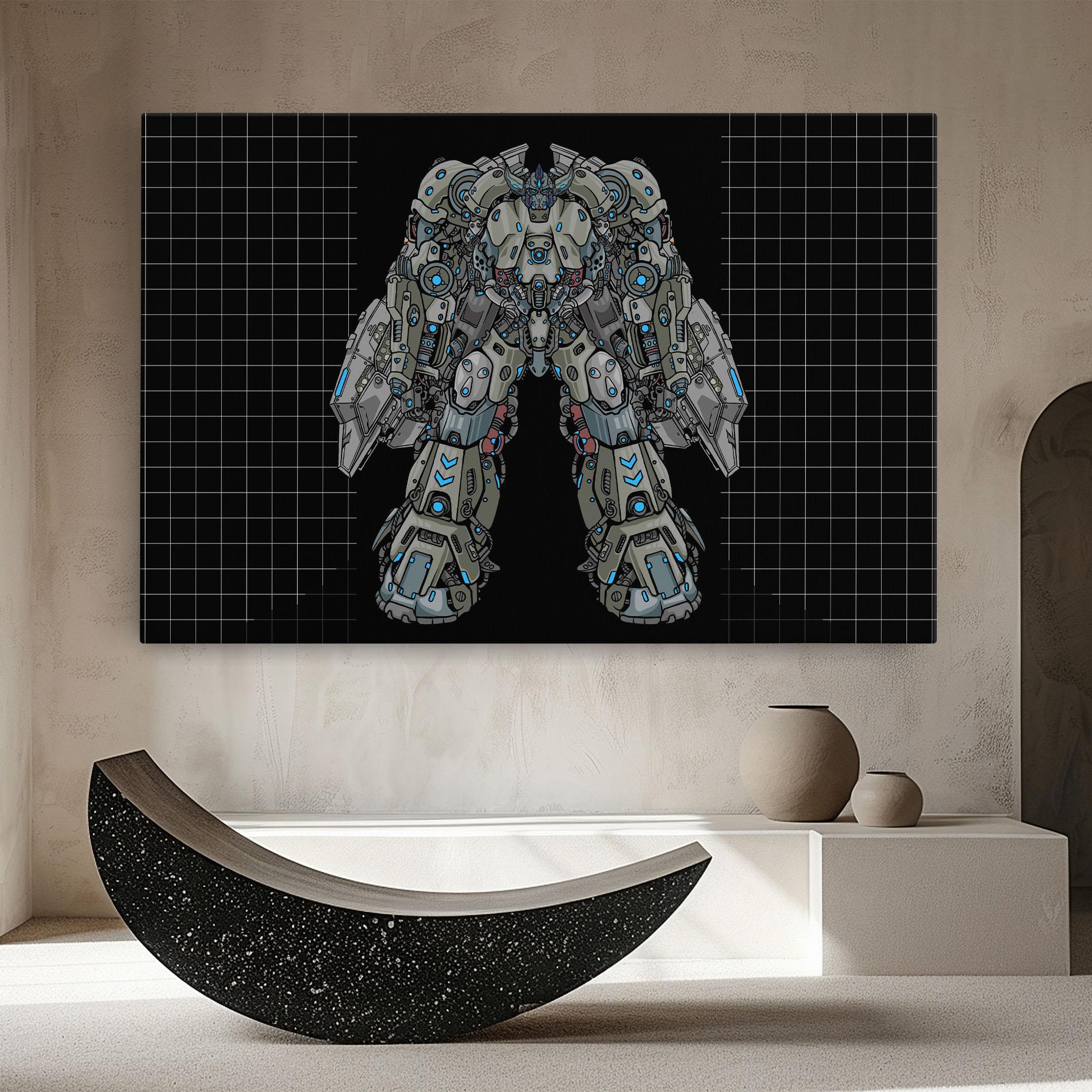 Vászonkép Grey Blue Robot mockup 8