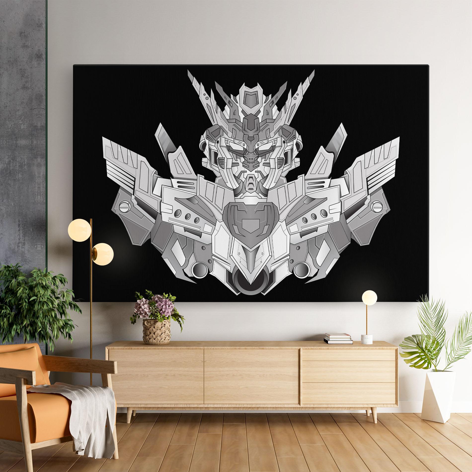 Vászonkép Grey Robot mockup 9