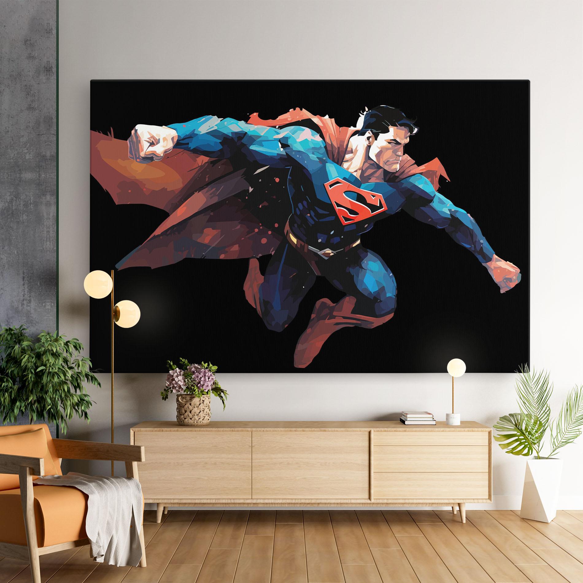 Vászonkép Superman Jump mockup 9