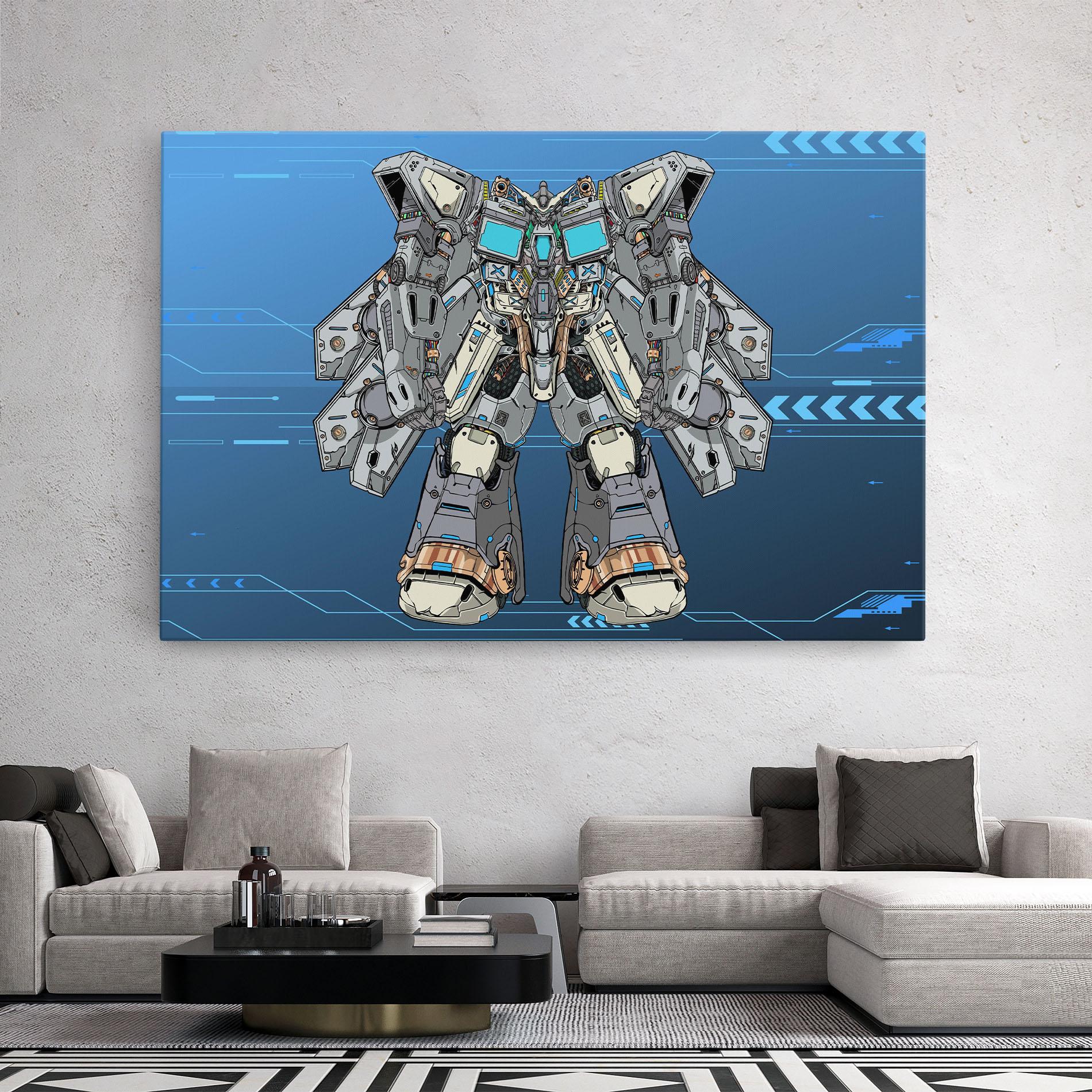 Vászonkép Blue Grey Robot mockup 2