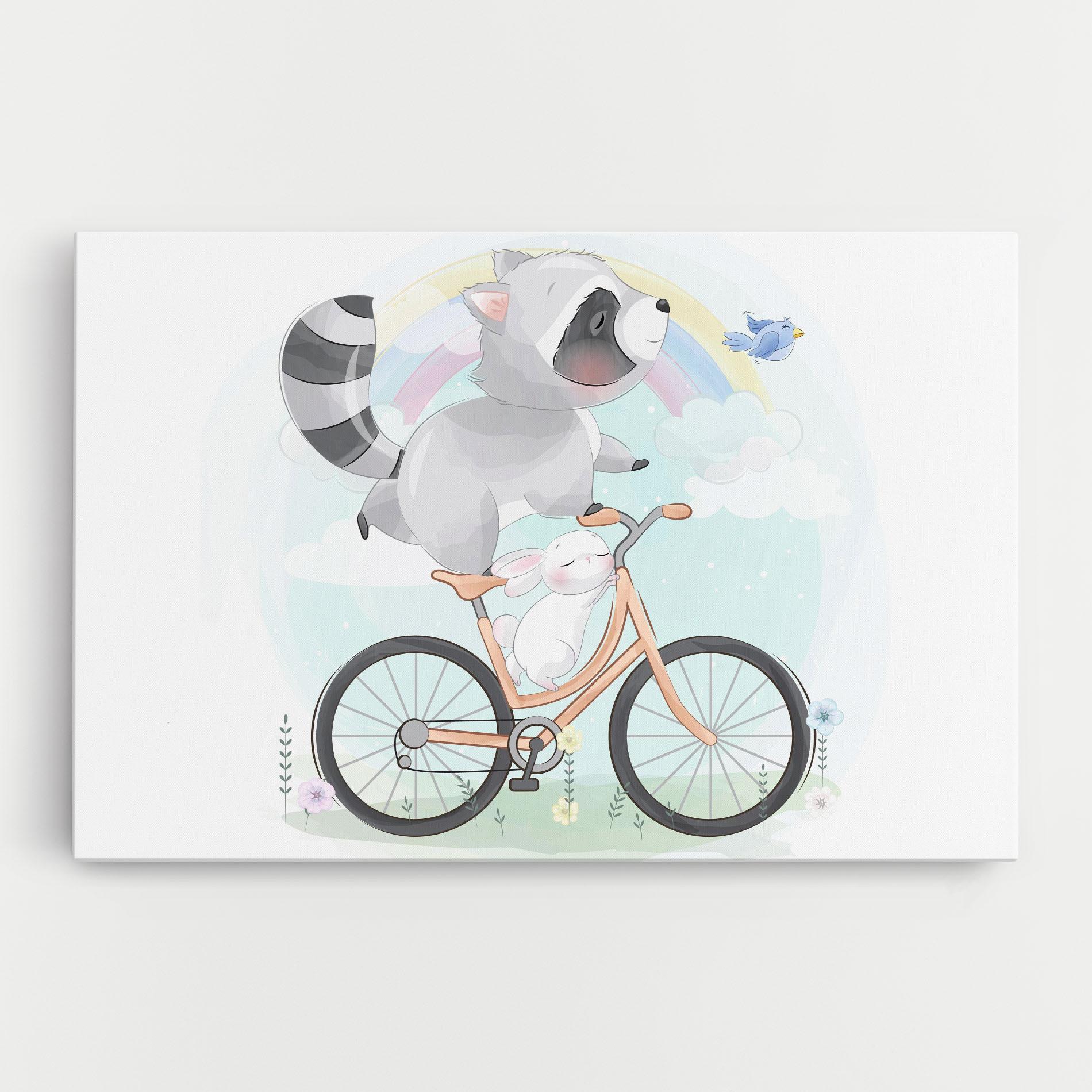 Vászonkép Bike Ride Animal mockup 0