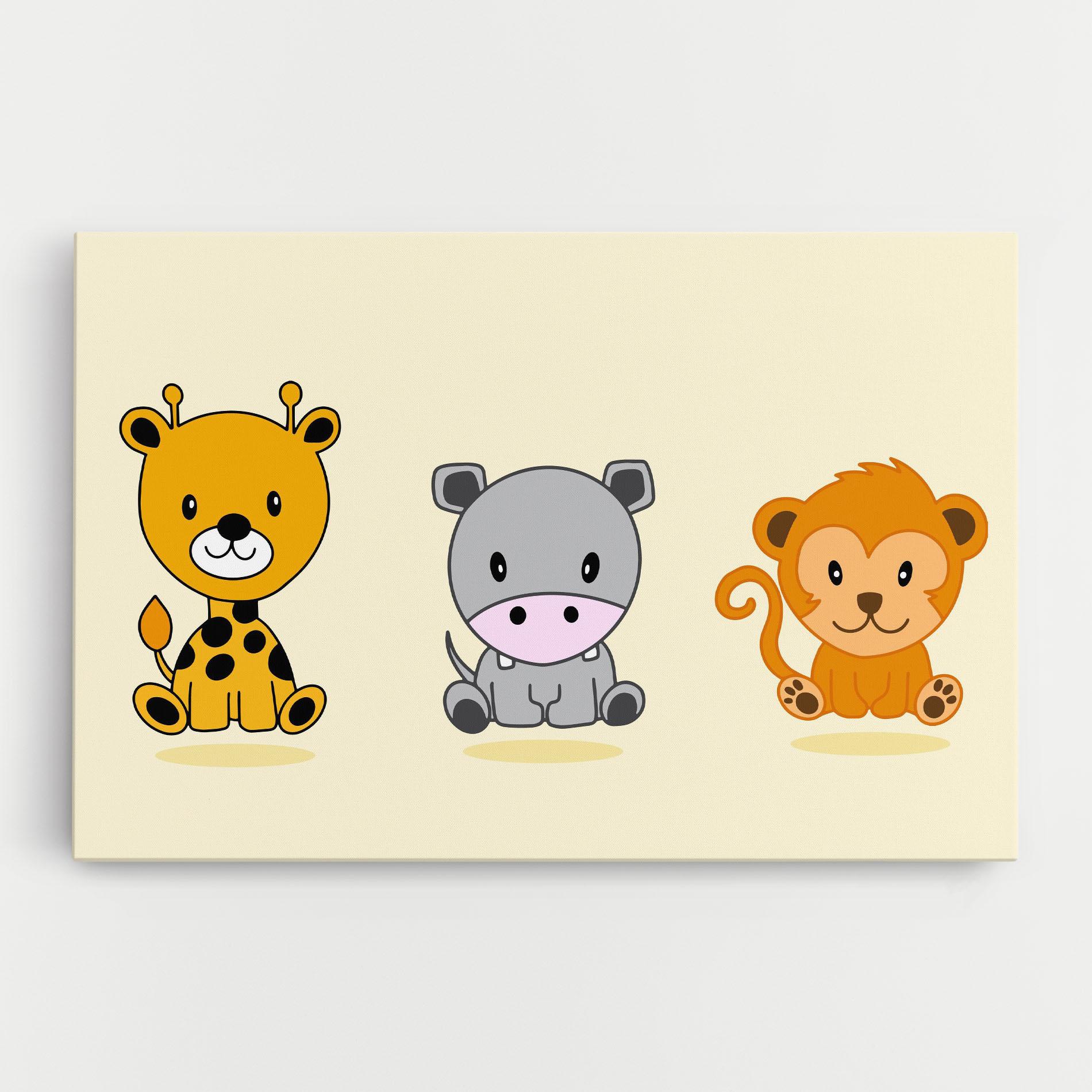 Vászonkép Cream Animals mockup 0