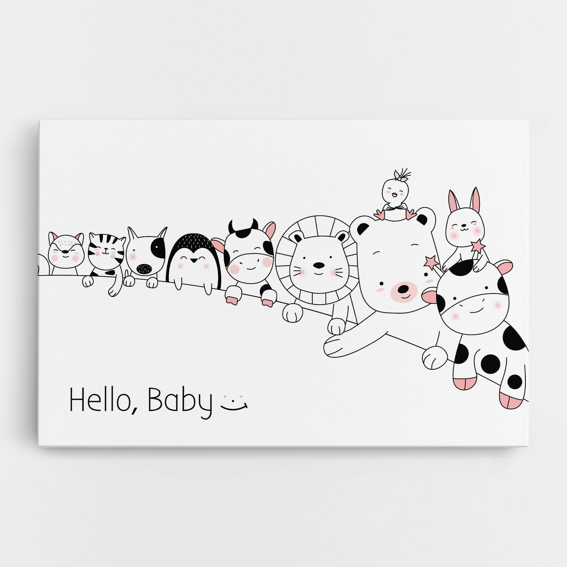 Vászonkép Hello Baby mockup 0
