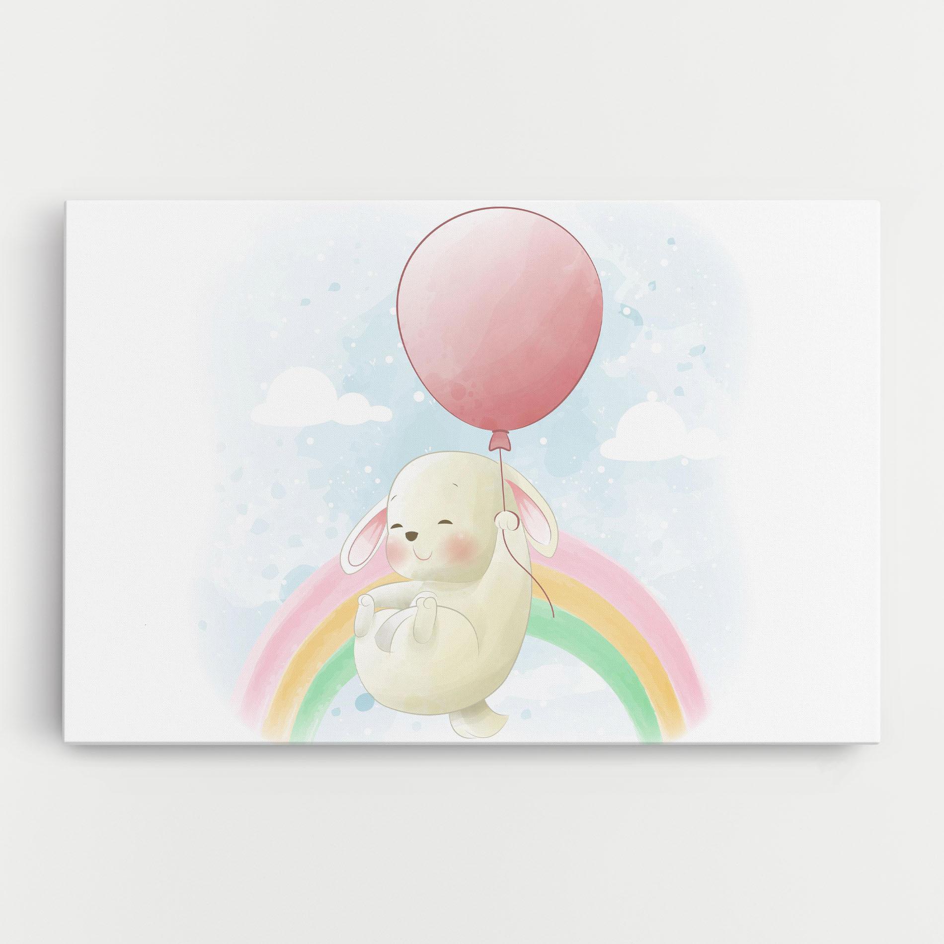 Vászonkép Rainbow Bunny Art mockup 0