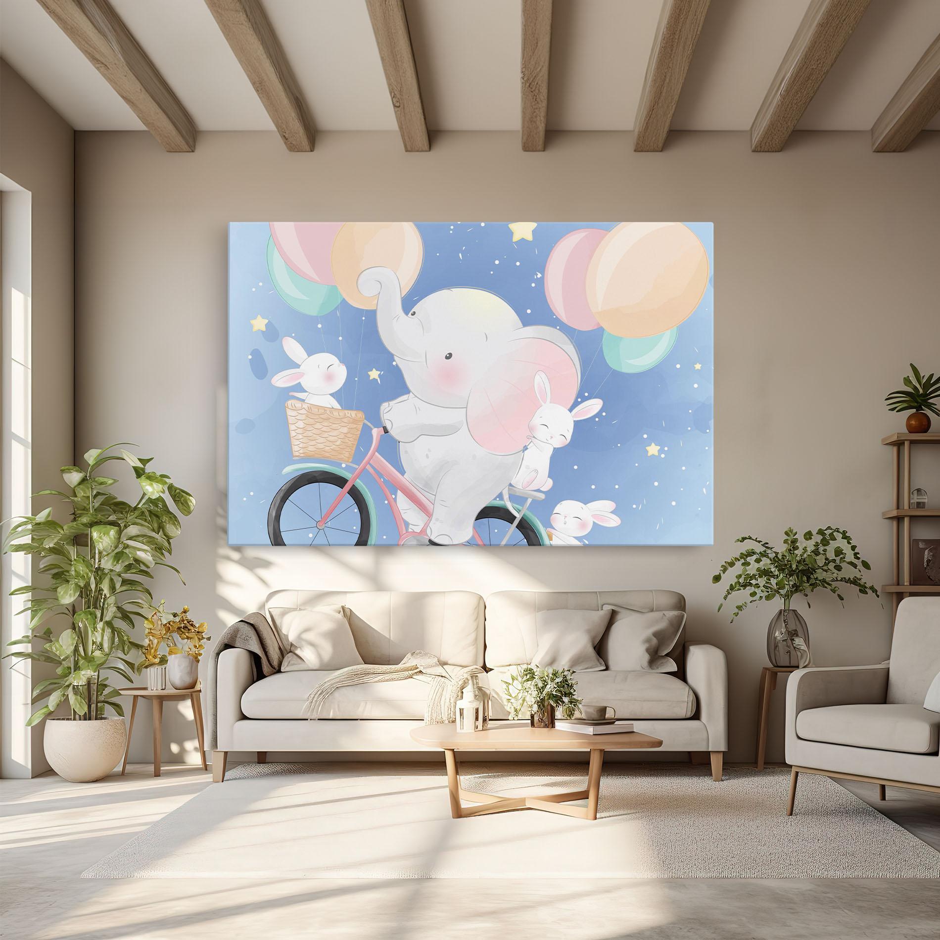 Vászonkép Bike Elephant mockup 6