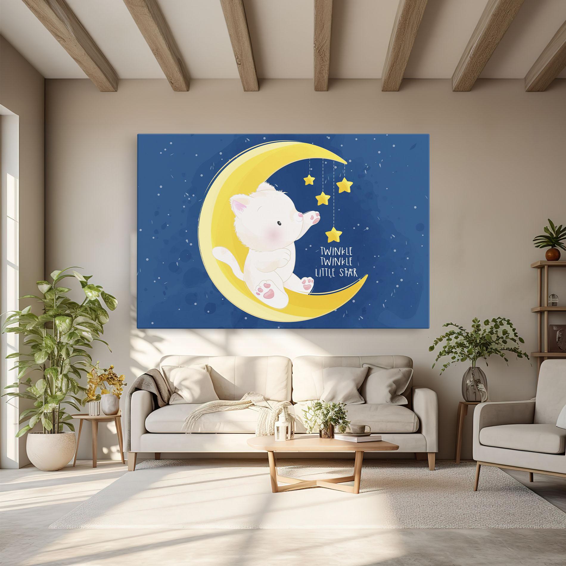 Vászonkép Cat Moon Star mockup 6
