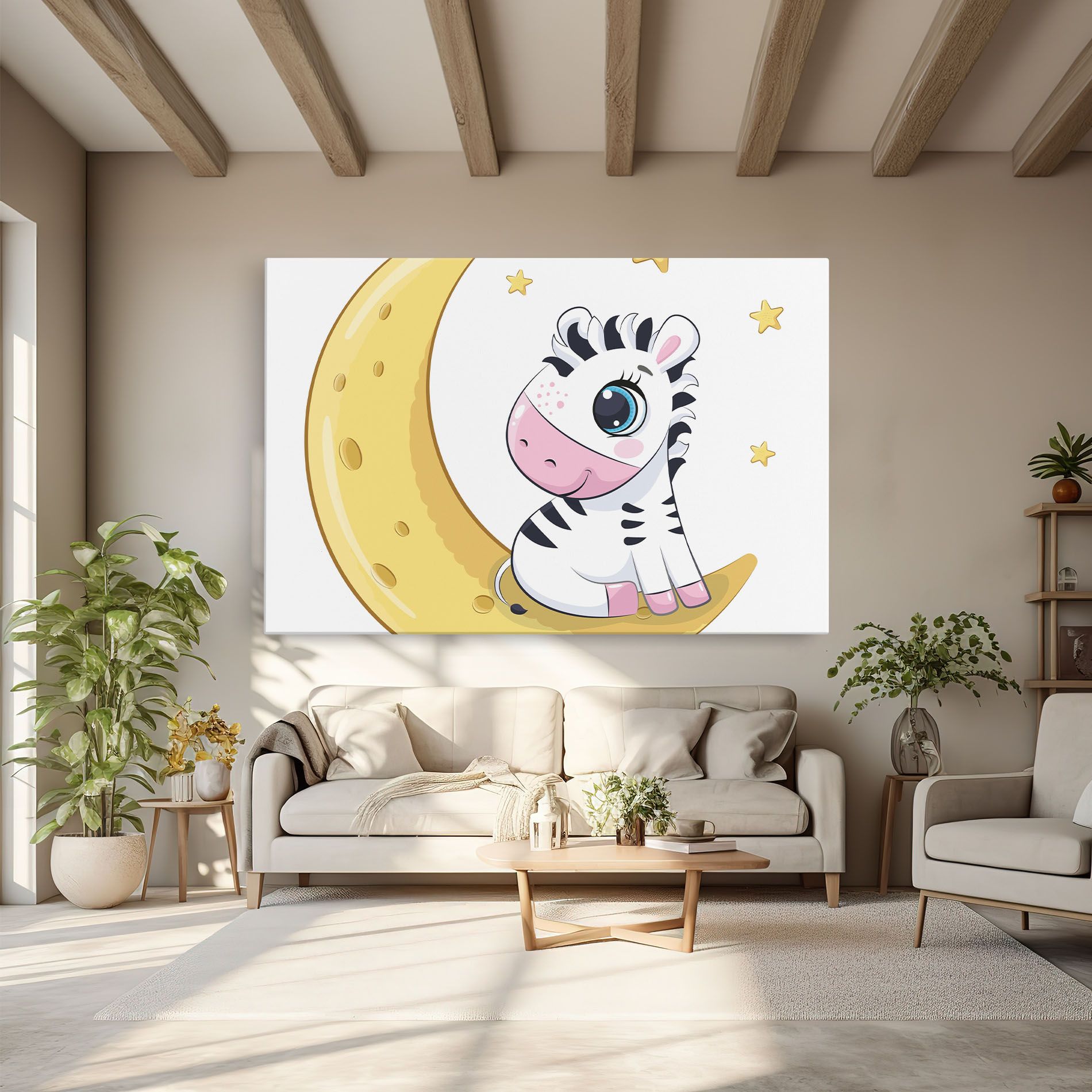 Cute Zebra Moon mockup 6