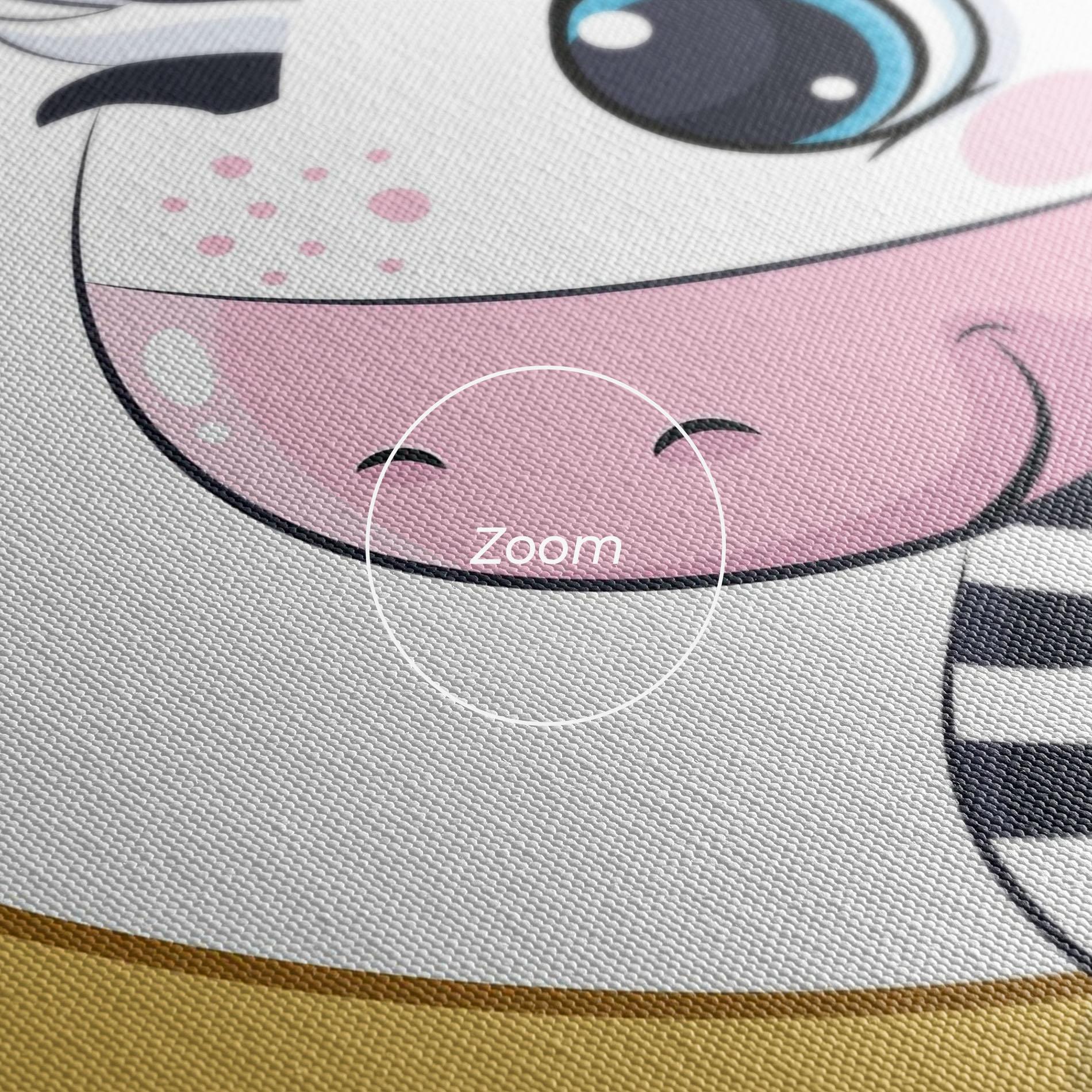 Vászonkép Cute Zebra Moon mockup 3