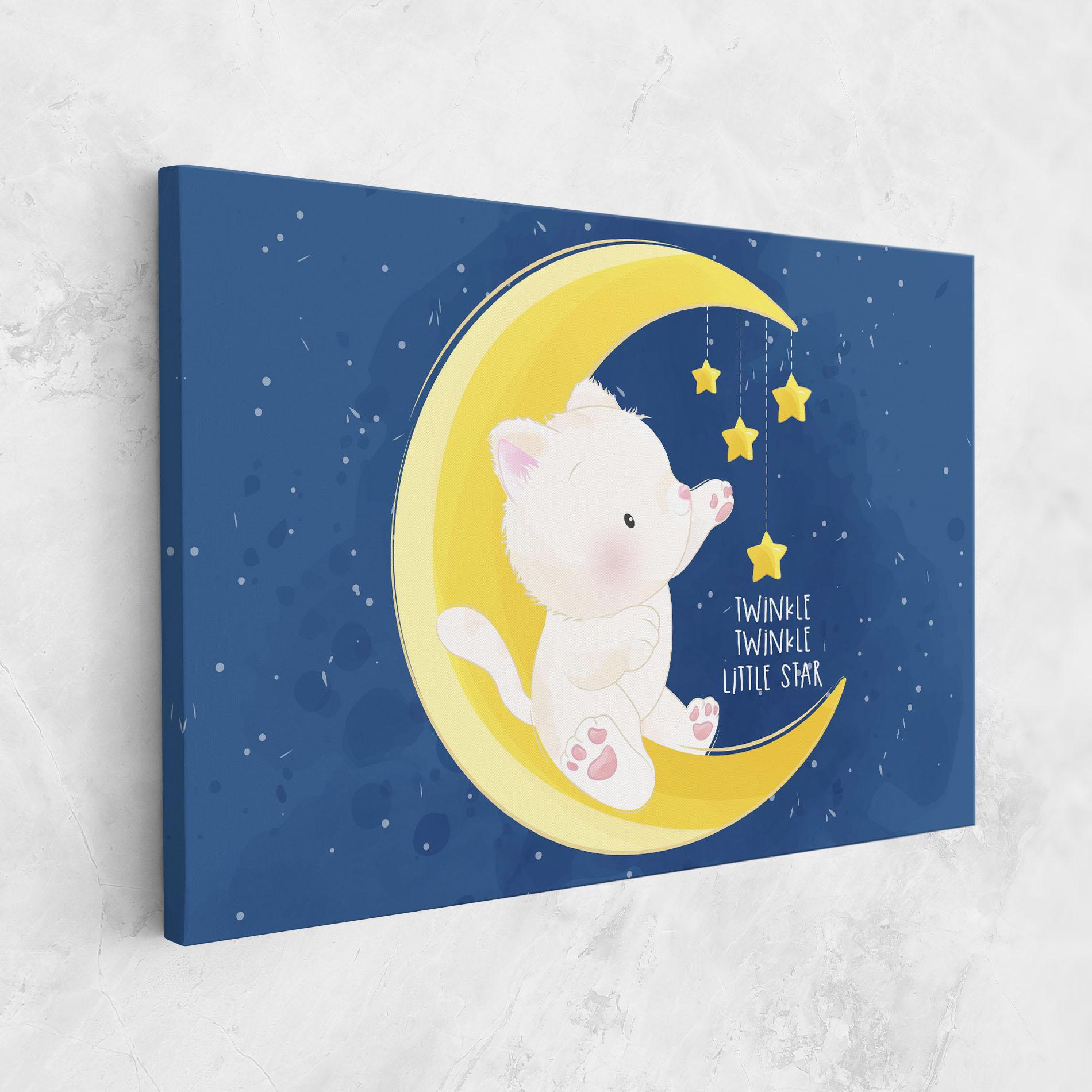Vászonkép Cat Moon Star mockup 1