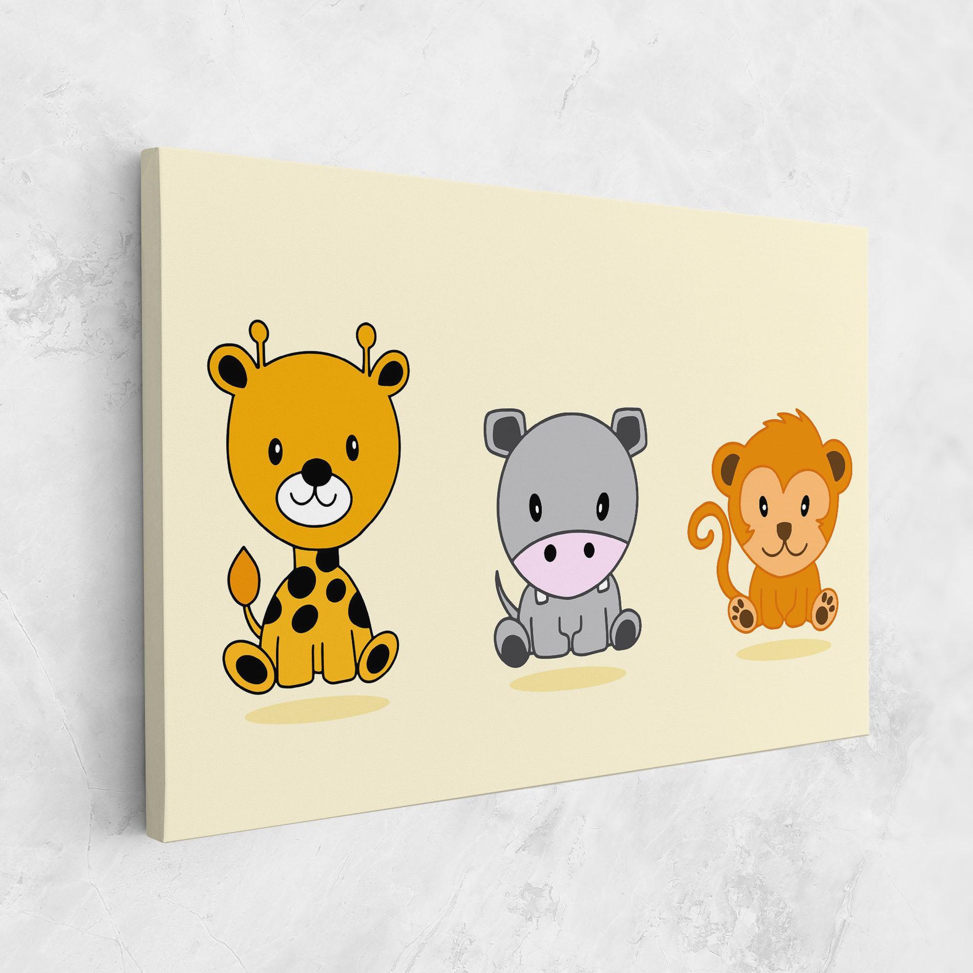 Vászonkép Cream Animals mockup 1