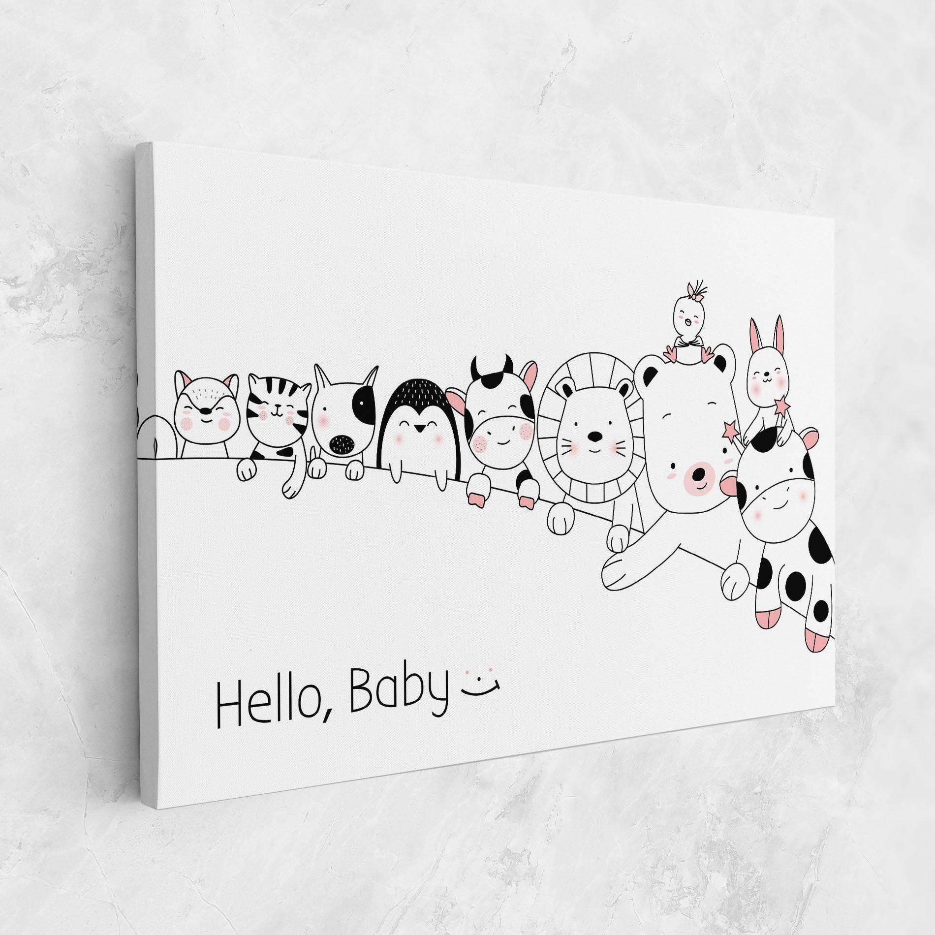 Vászonkép Hello Baby mockup 1