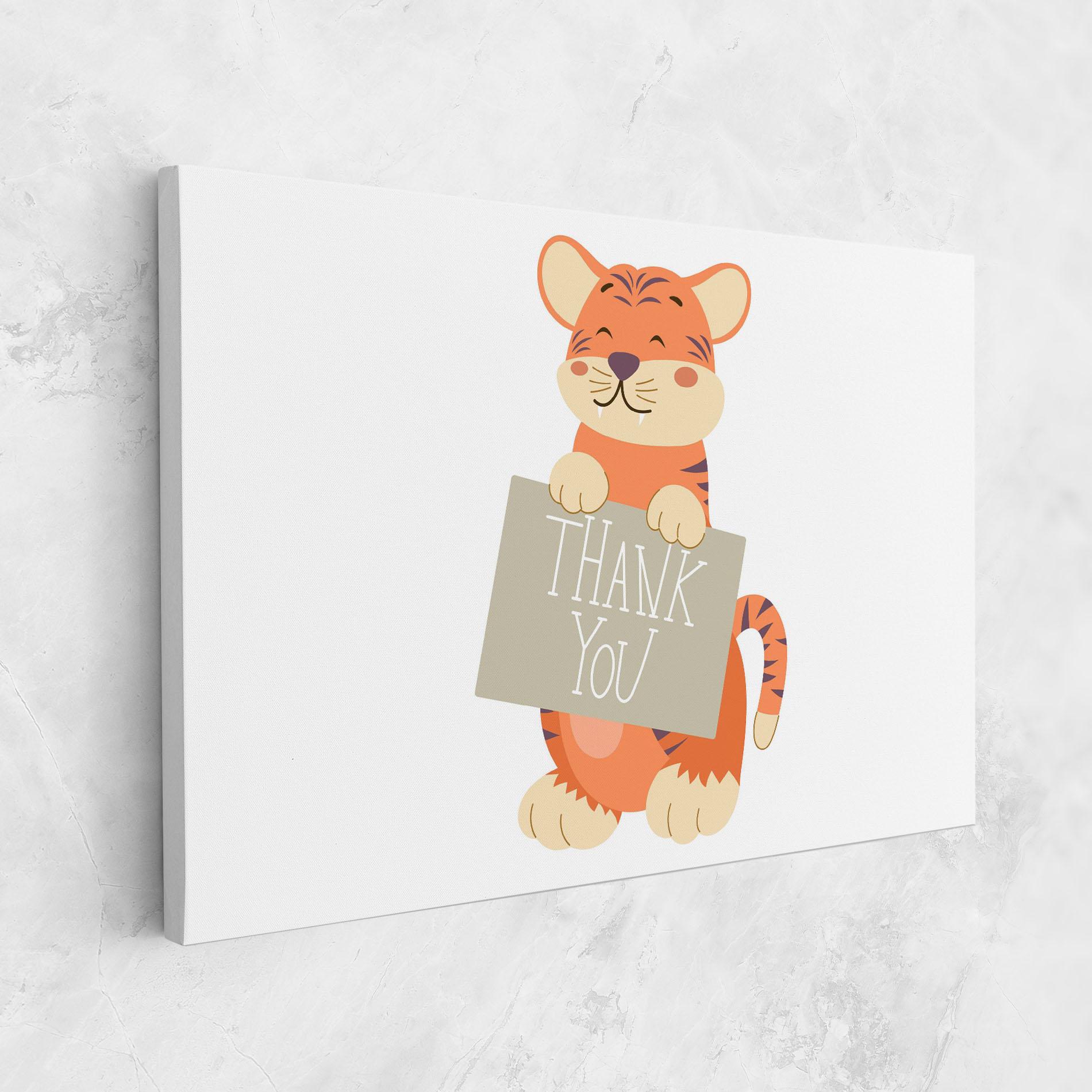 Vászonkép Tiger Thank U mockup 1