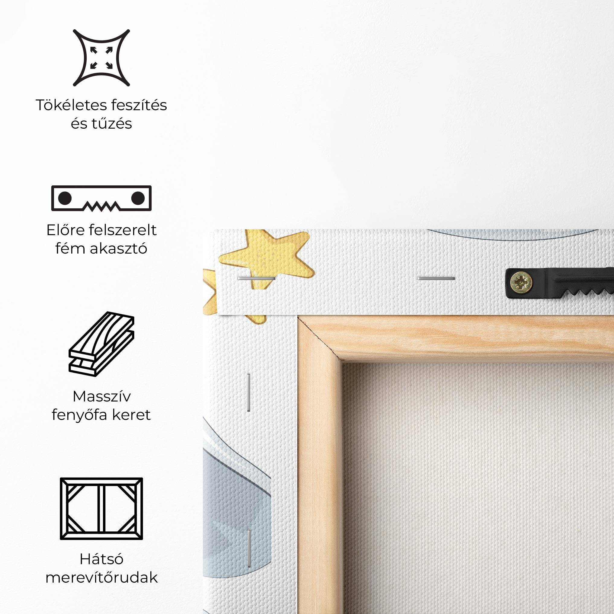 Vászonkép Cute Elephant Moon mockup 5