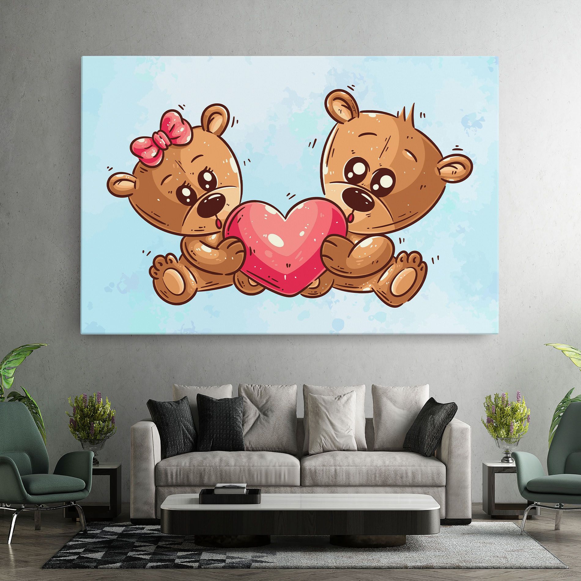 Bear Holding Heart mockup 7