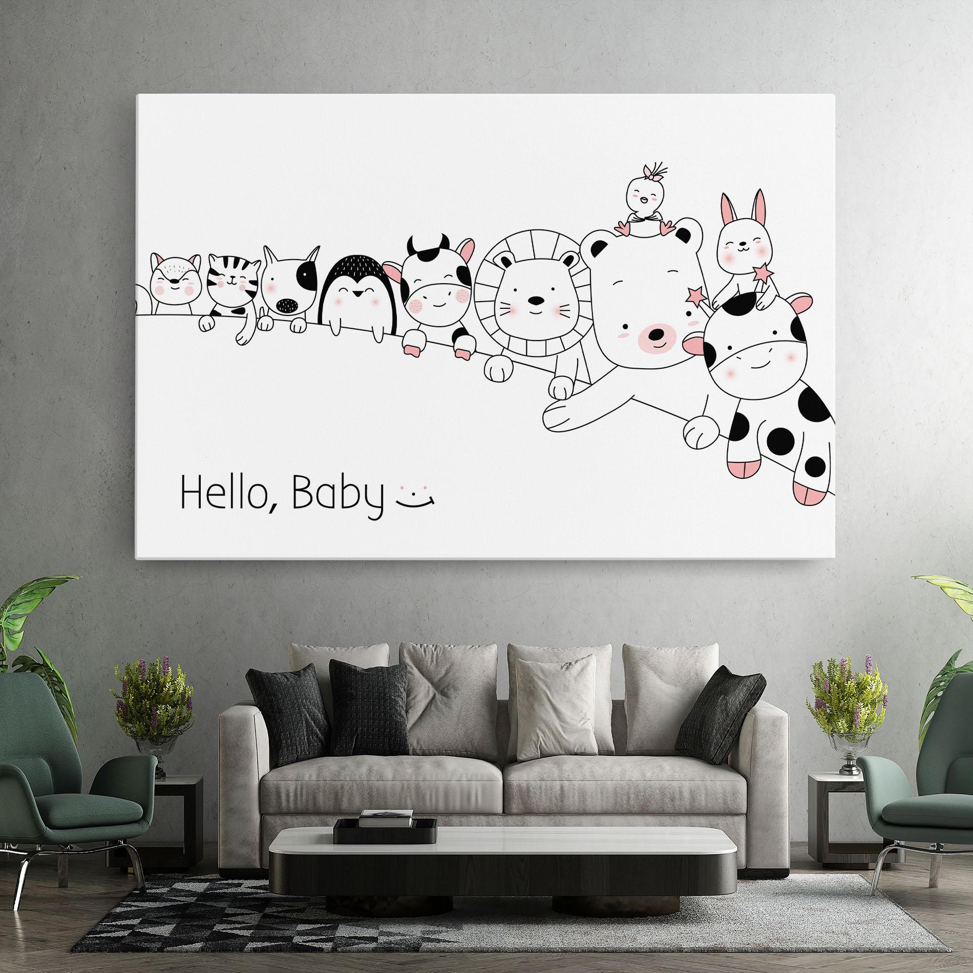 Vászonkép Hello Baby mockup 7