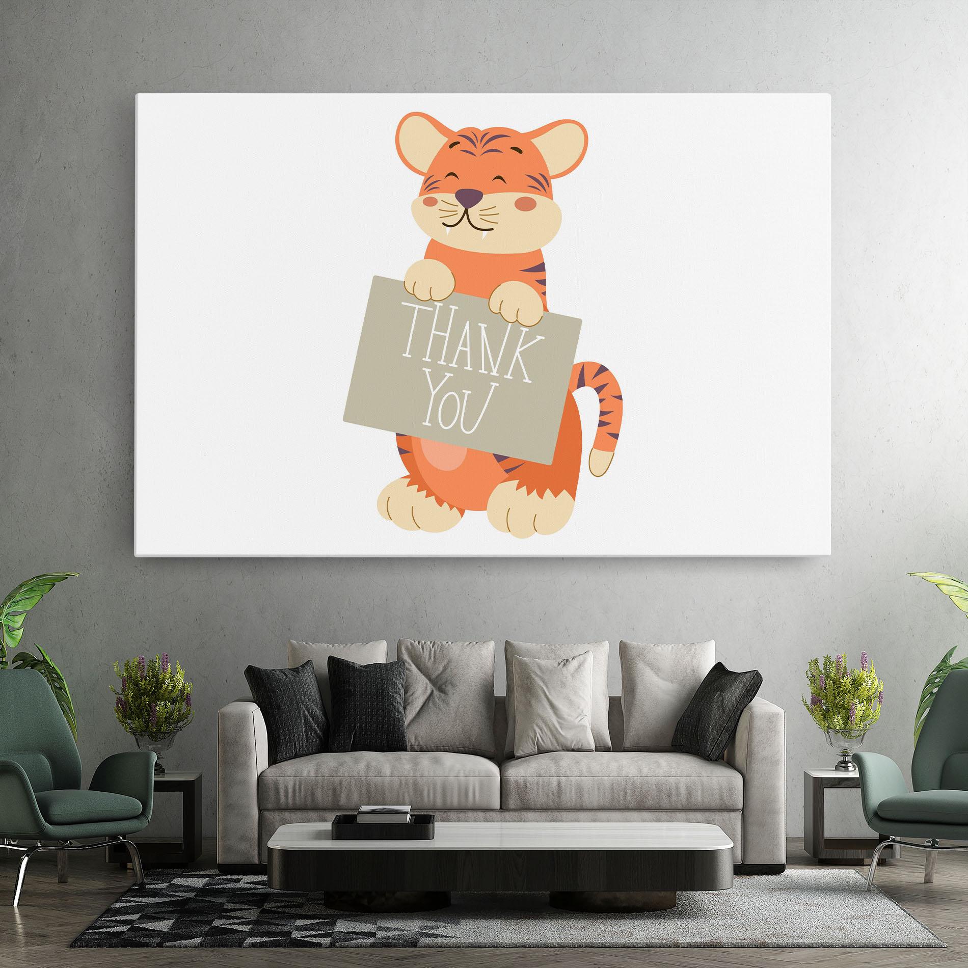 Vászonkép Tiger Thank U mockup 7