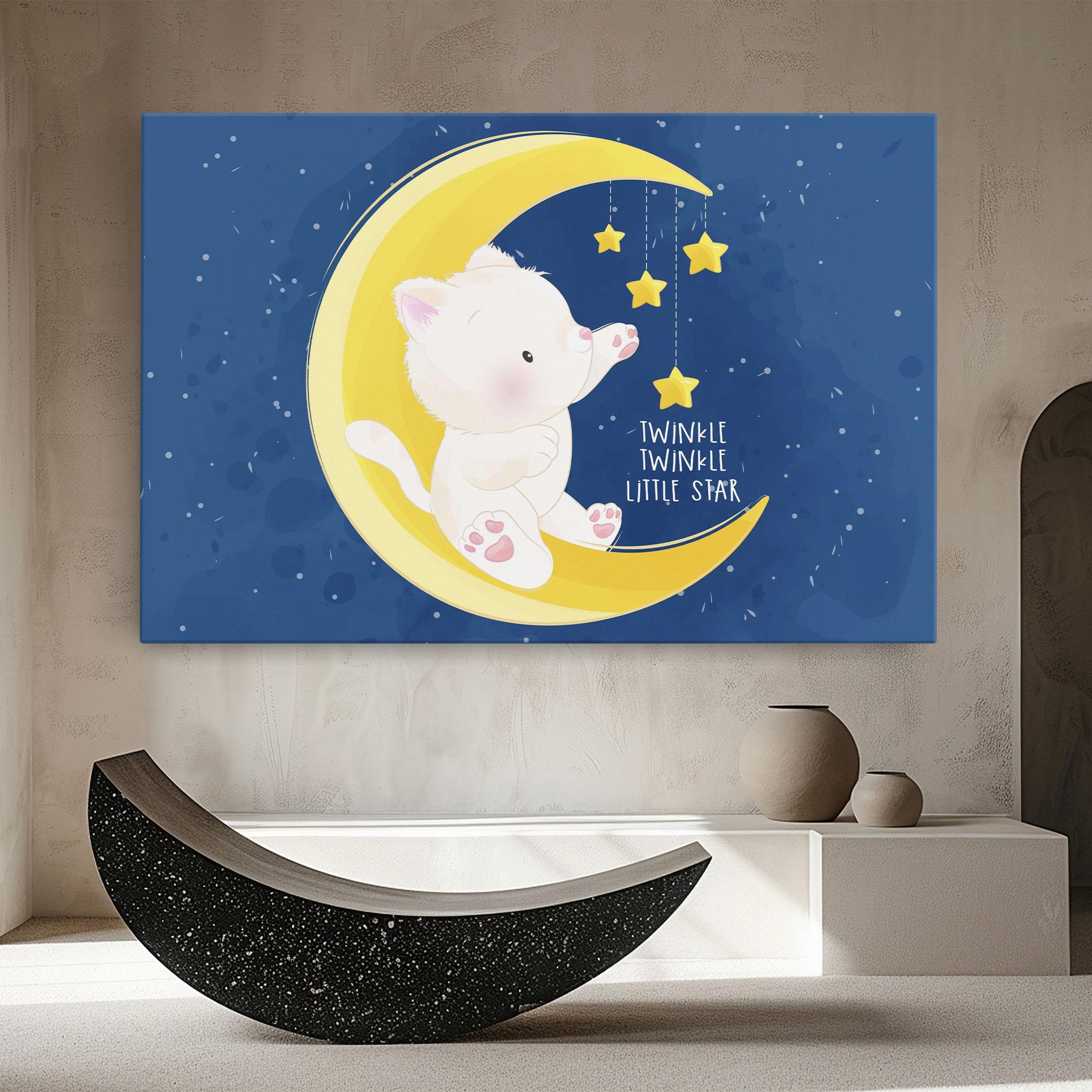 Vászonkép Cat Moon Star mockup 8