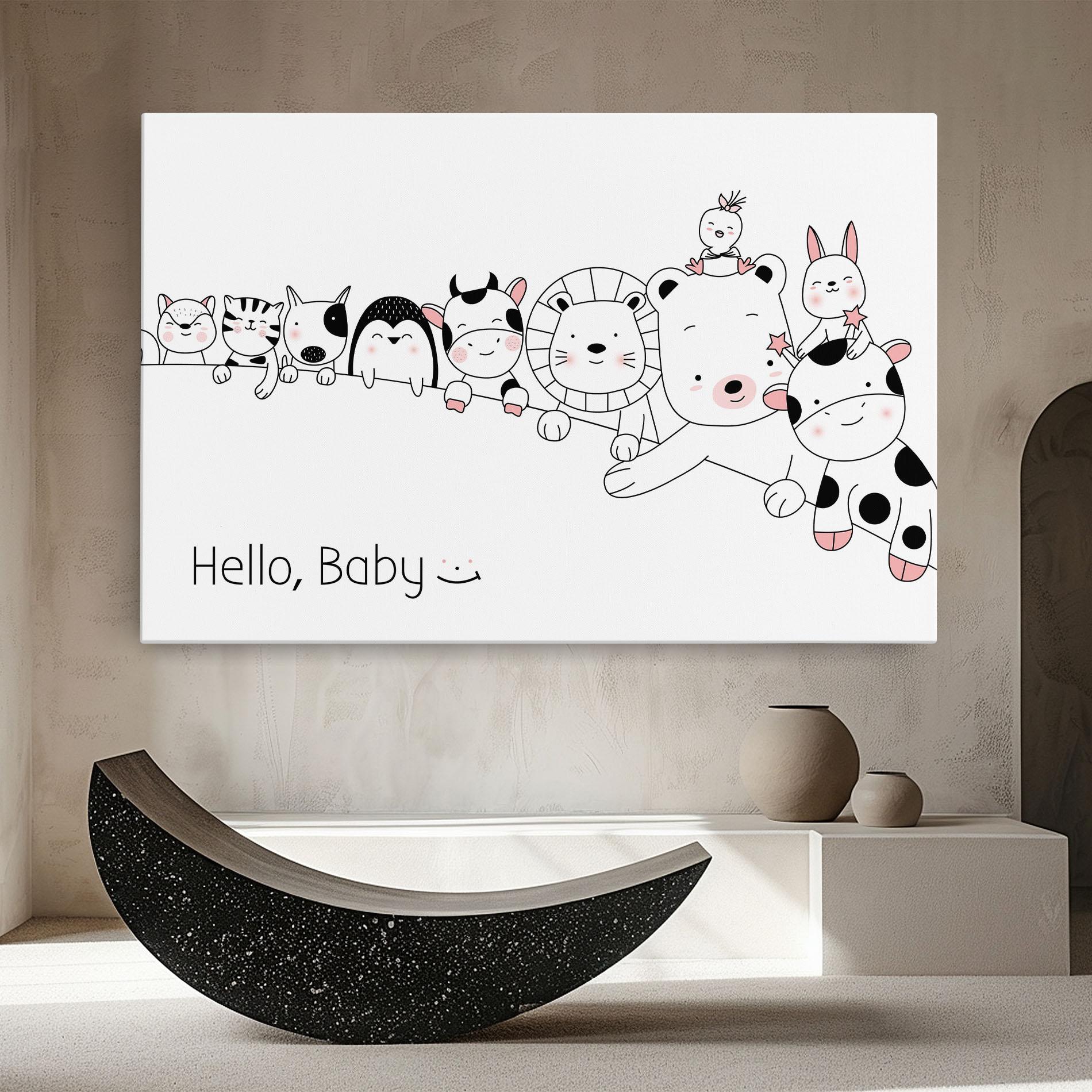 Vászonkép Hello Baby mockup 8