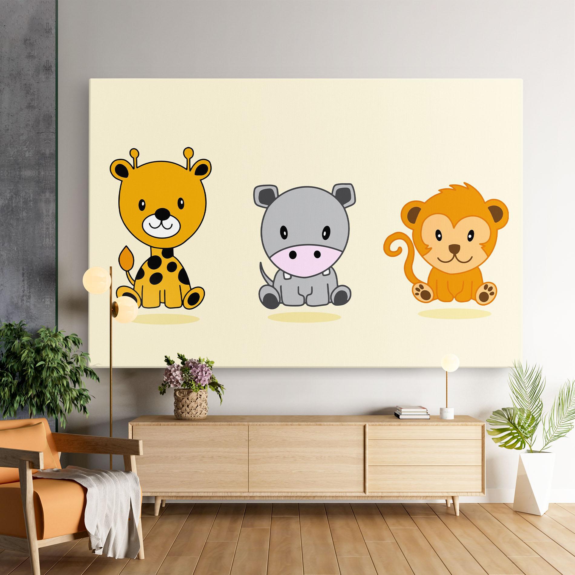 Vászonkép Cream Animals mockup 9