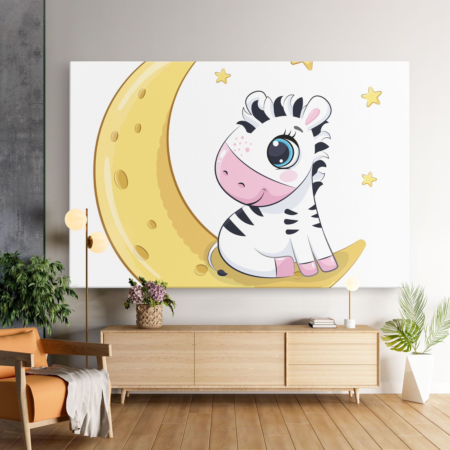 Cute Zebra Moon mockup 9