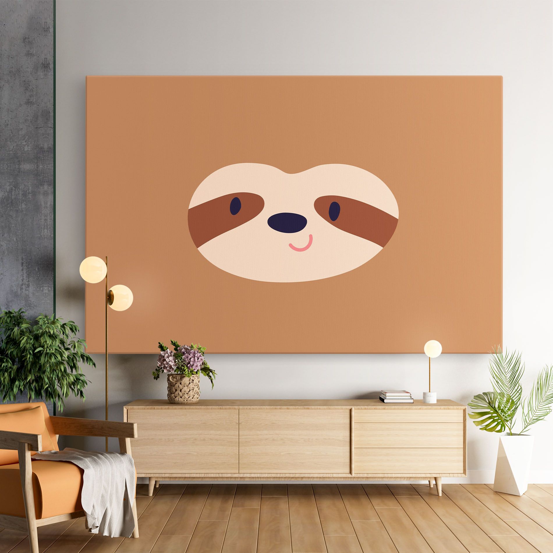 Sloth Face Portrait mockup 9