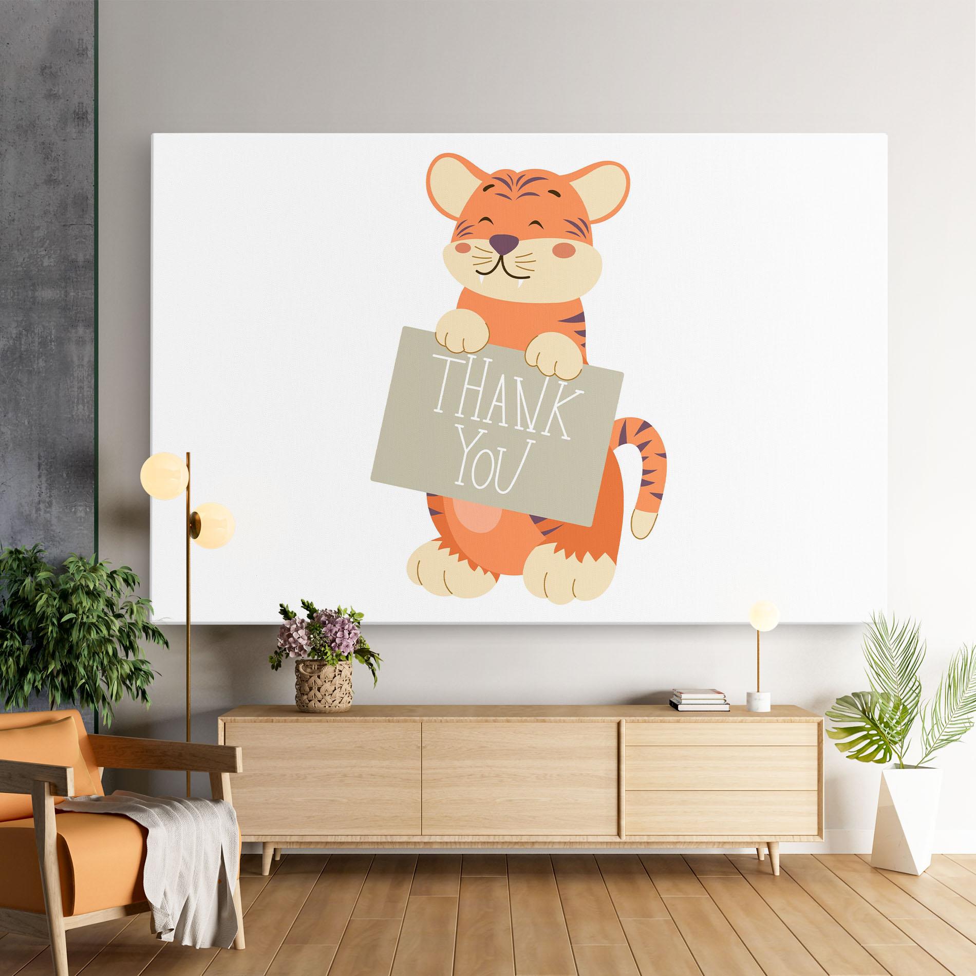 Vászonkép Tiger Thank U mockup 9