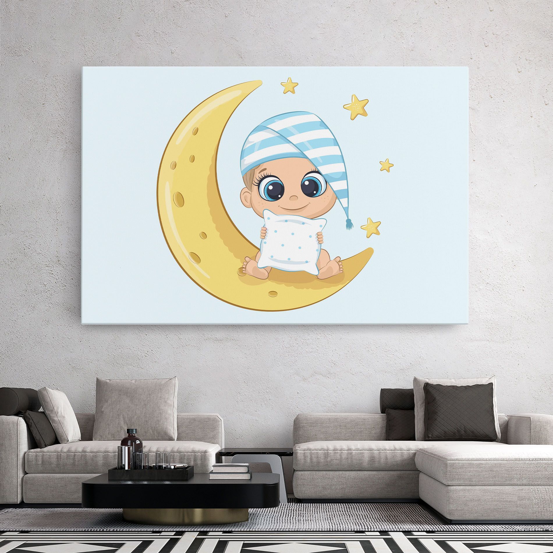 Baby On Moon mockup 2