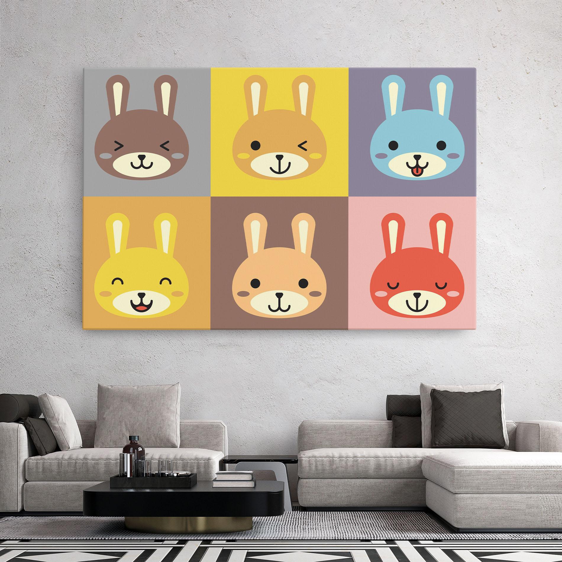 Vászonkép Bunny Colors mockup 2