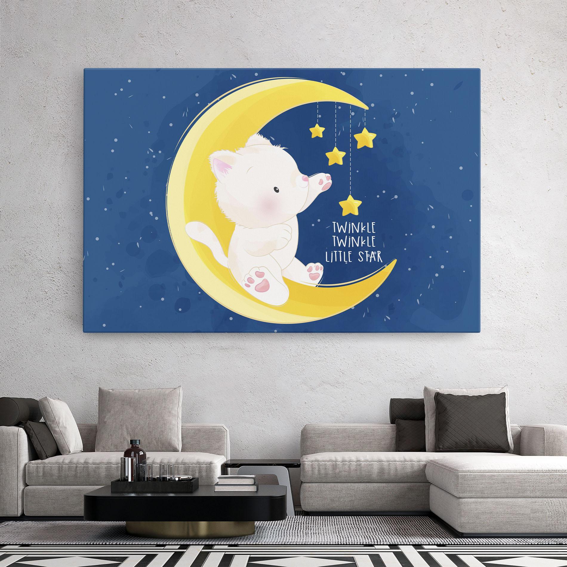 Vászonkép Cat Moon Star mockup 2