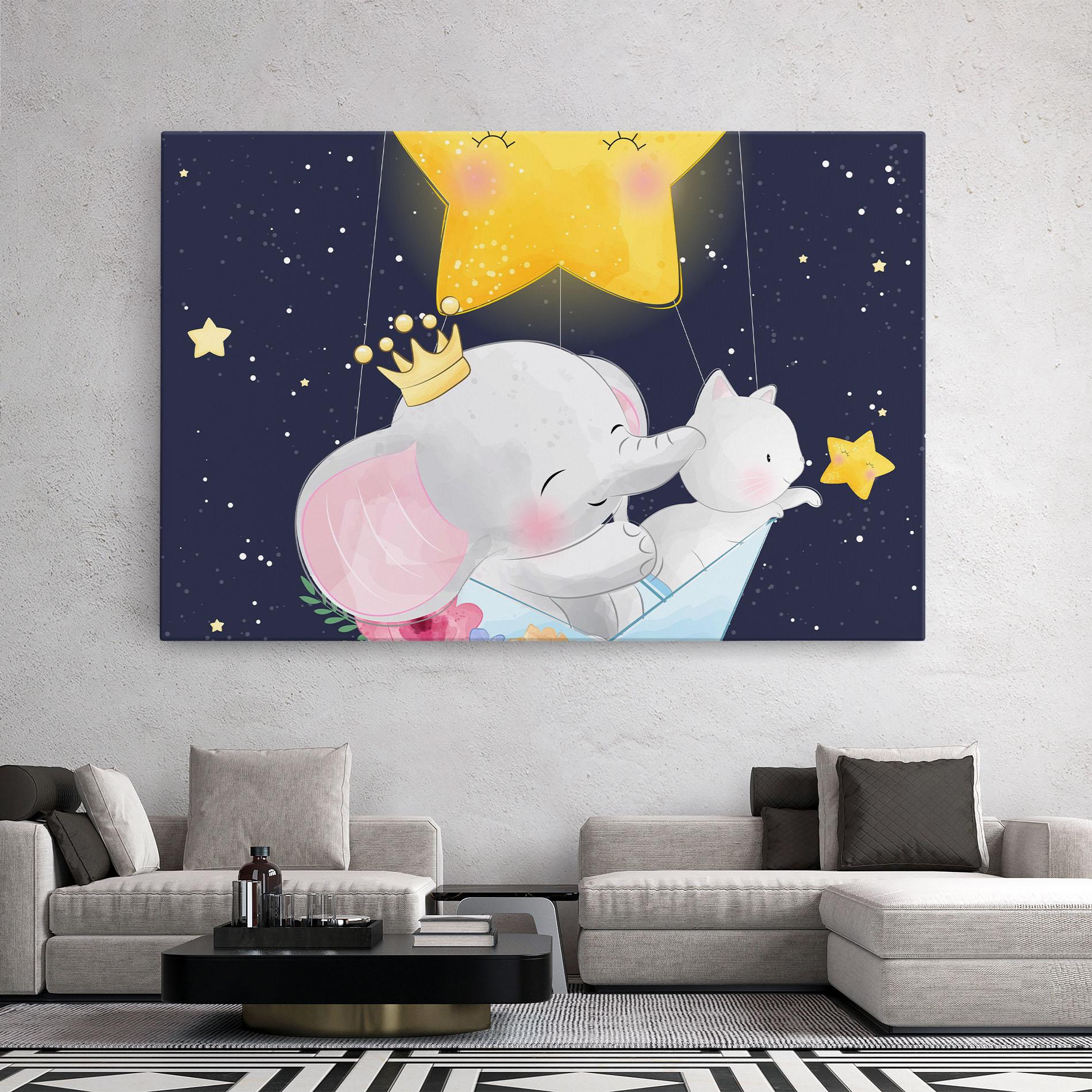 Vászonkép Elephant Cat mockup 2