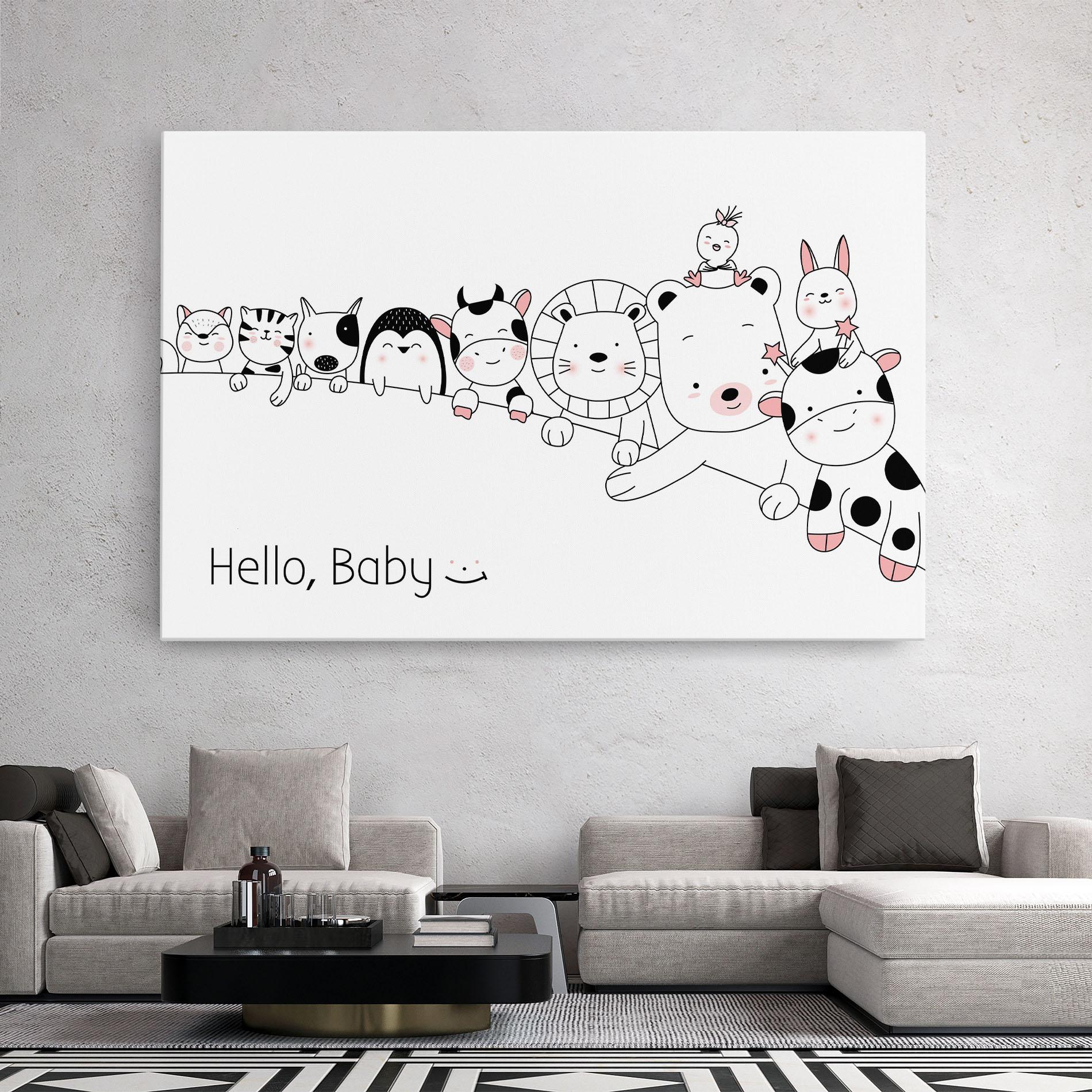 Vászonkép Hello Baby mockup 2
