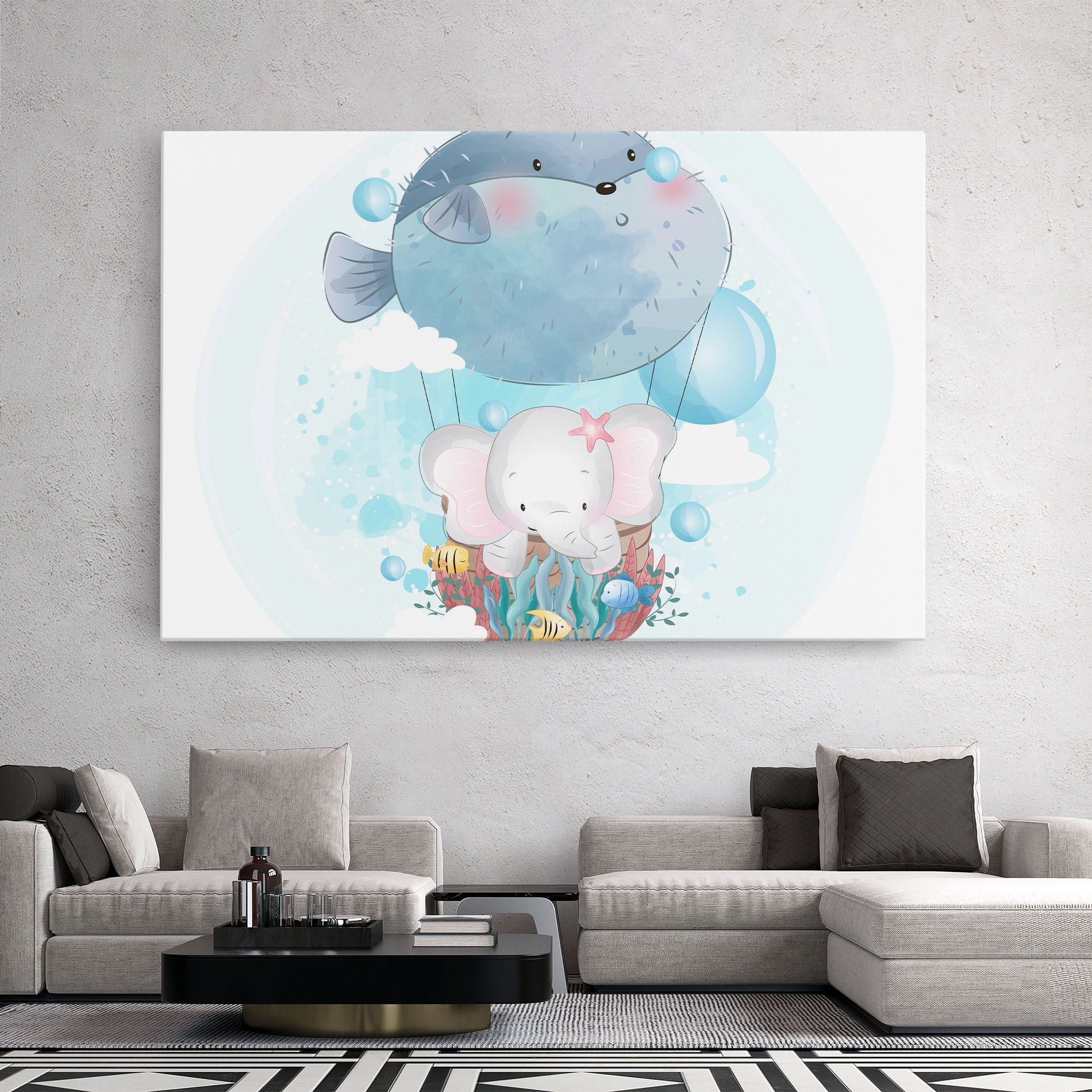 Swiming Elephant mockup 2
