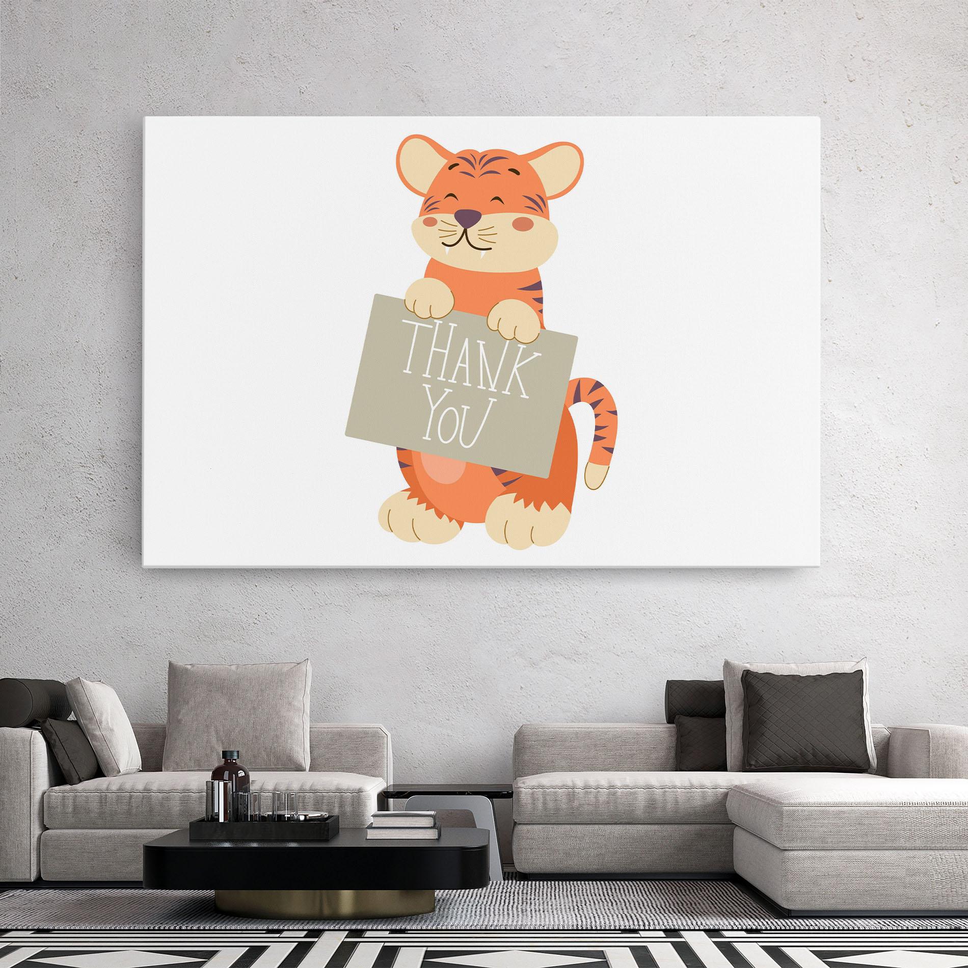 Vászonkép Tiger Thank U mockup 2